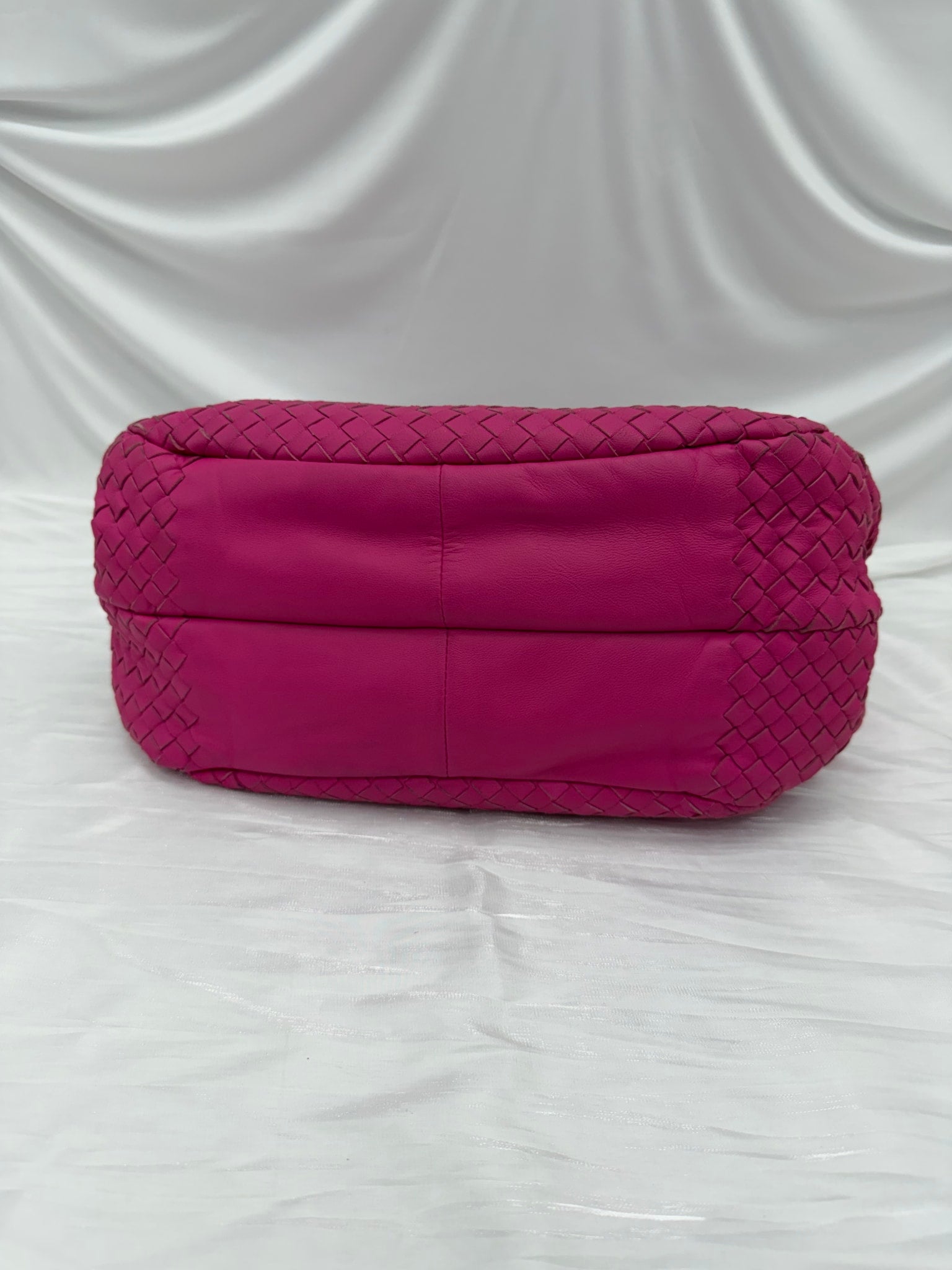 Bottega Veneta Pink Intrecciato Leather Hobo Bag