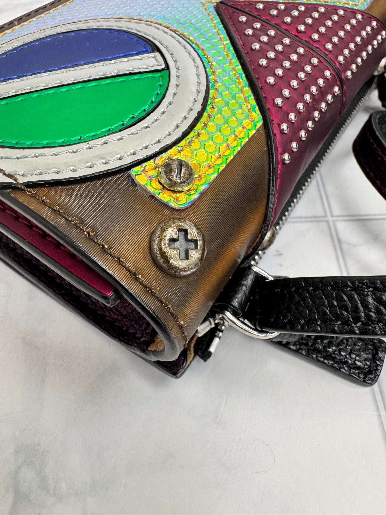 MCM Multicolor Roboter Series Crossbody Bag