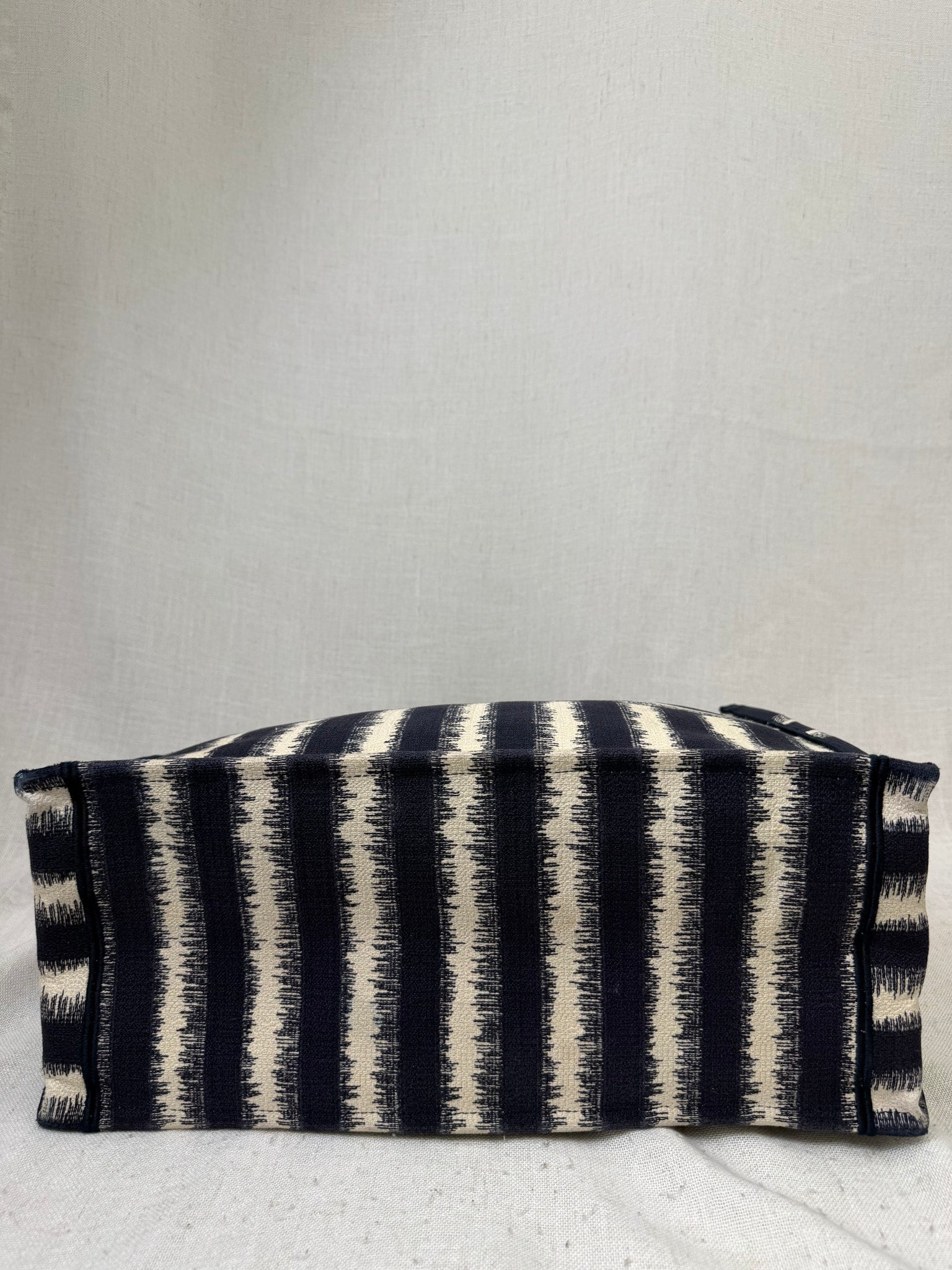 Christian Dior Blue Striped Canvas Large Book Tote 