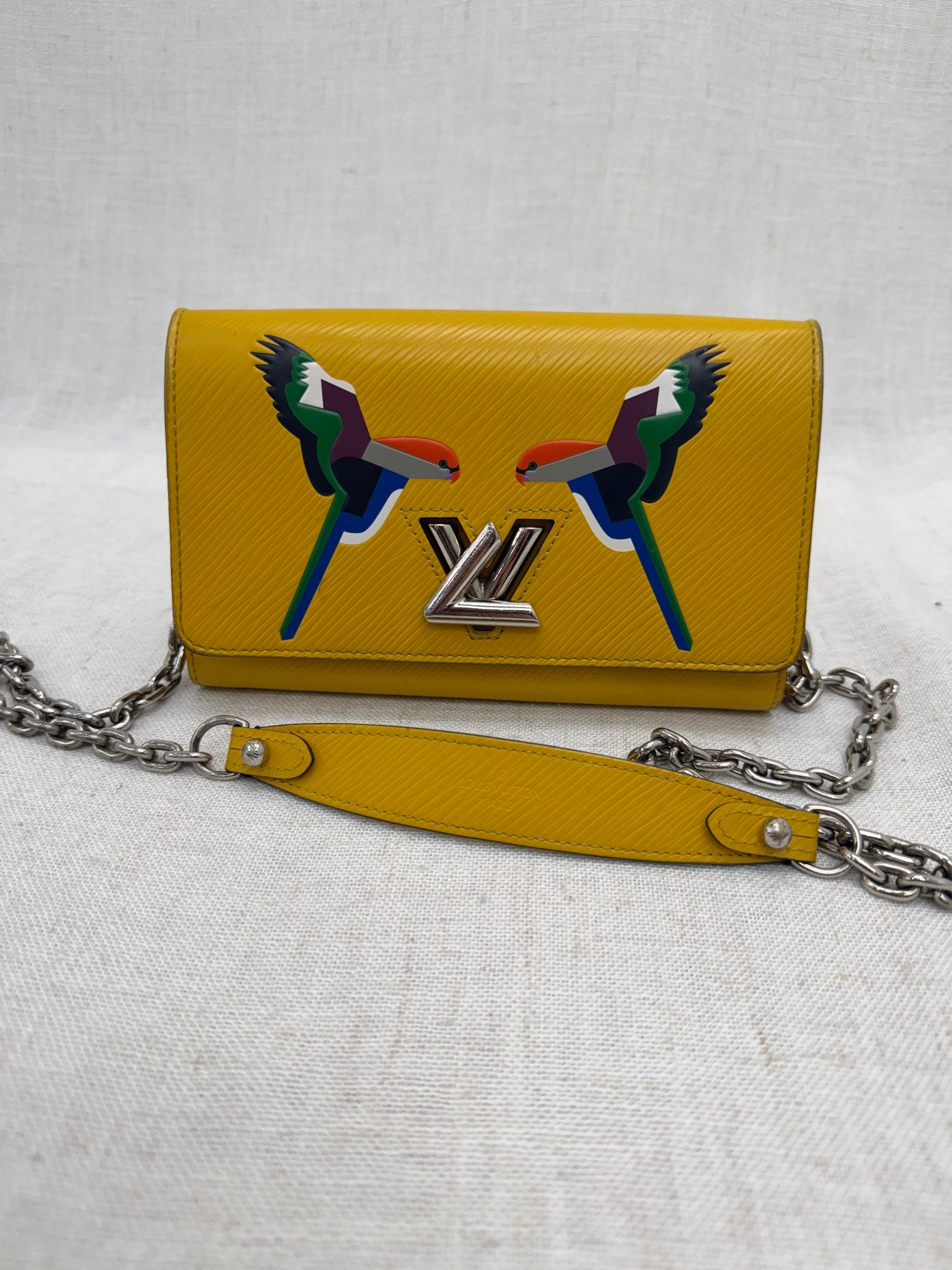Louis Vuitton Yellow Epi Early Bird Twist Wallet on a Chain