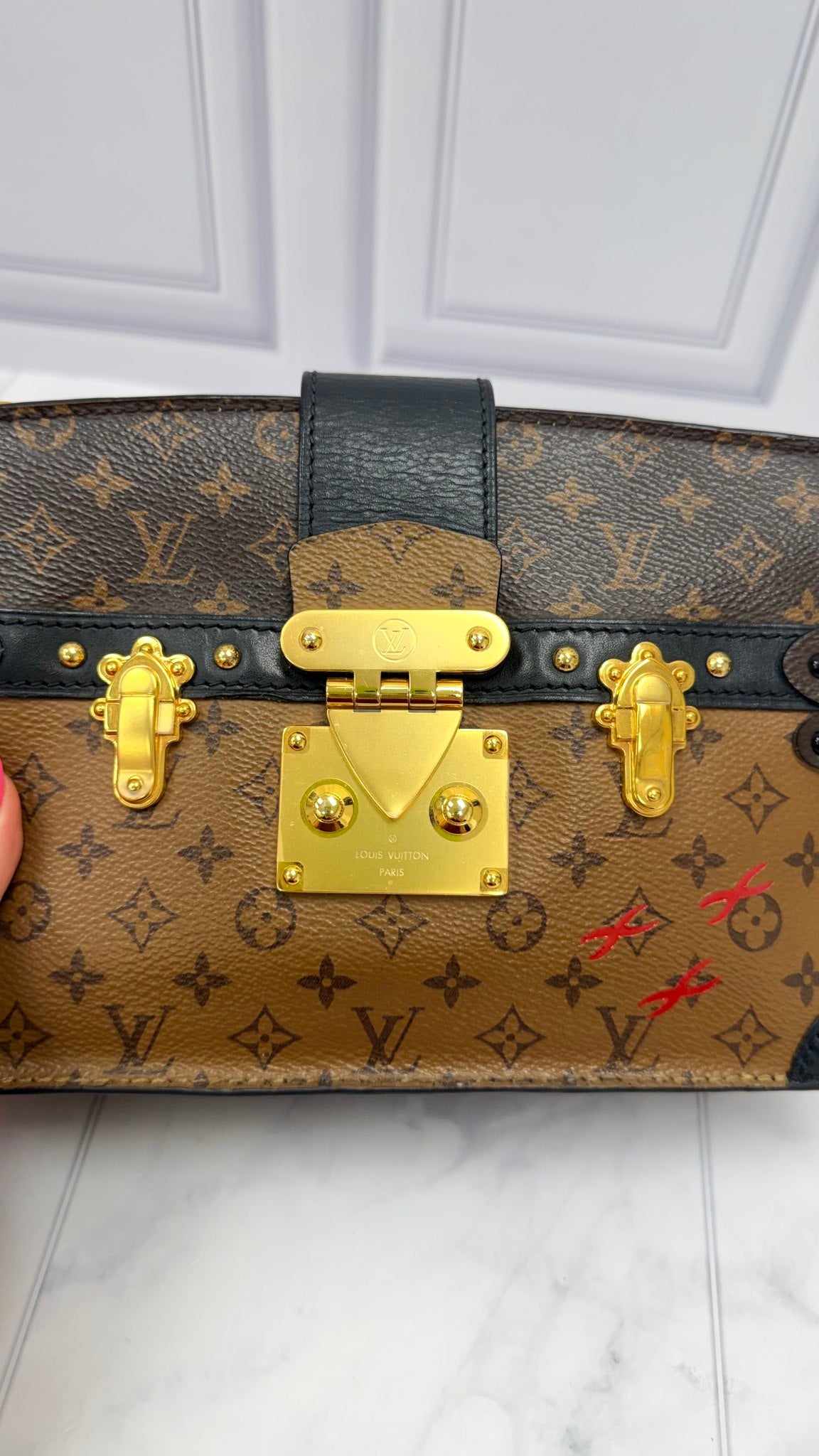 Louis Vuitton Reverse Monogram Truck Clutch Crossbody 