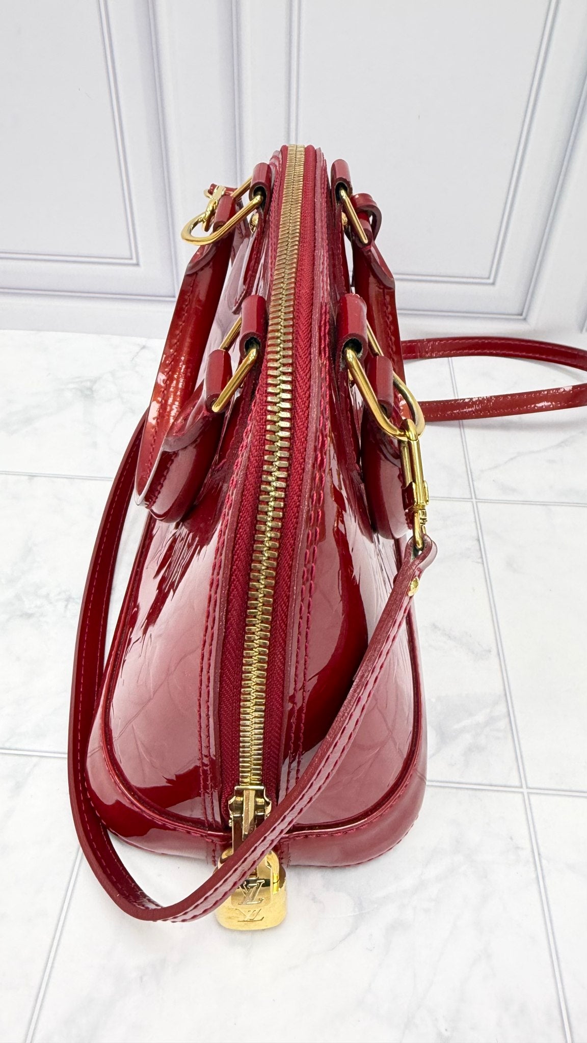 Louis Vuitton Red Vernis Alma BB