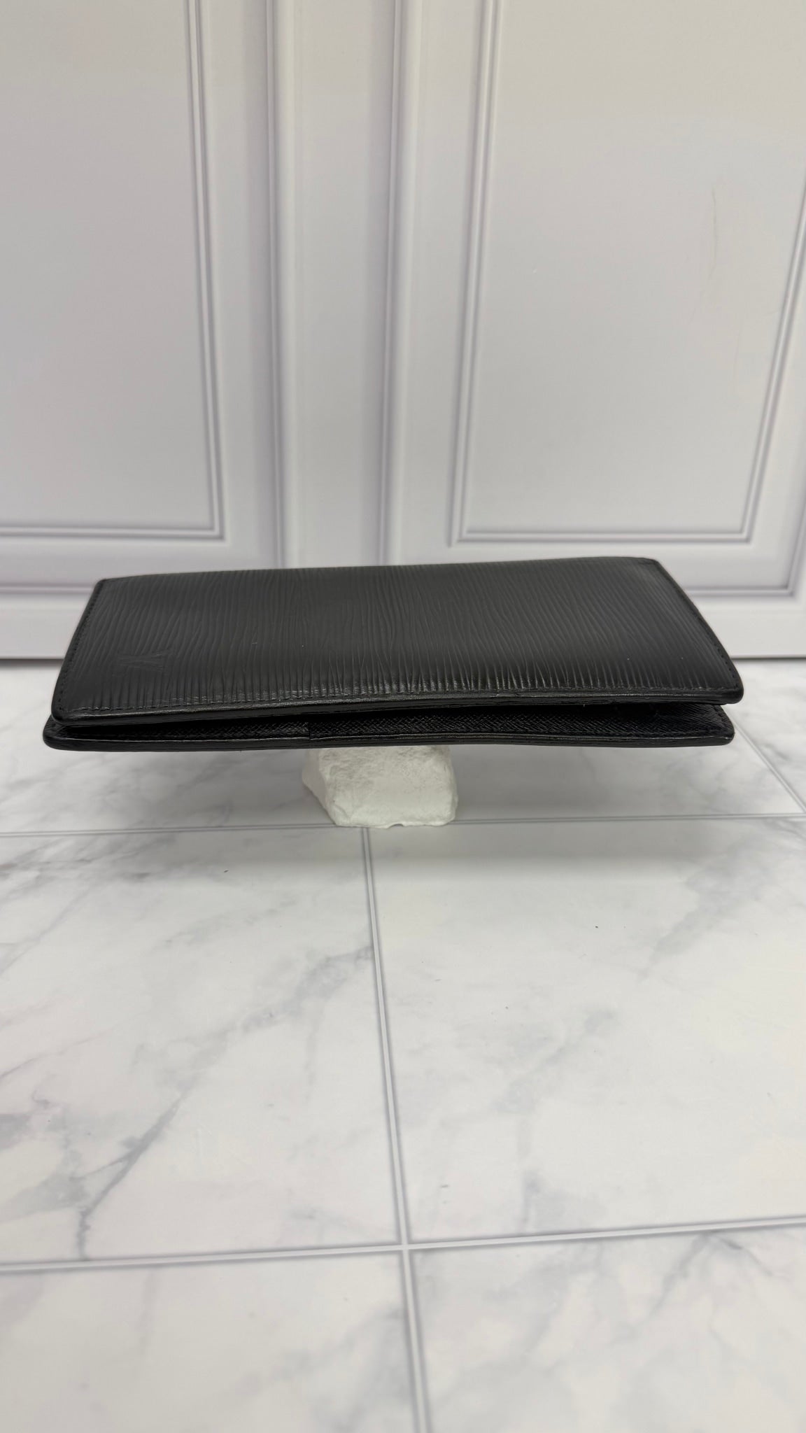 Louis Vuitton Black Epi Leather Brazza Long Wallet
