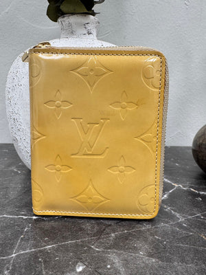 Louis Vuitton Yellow Monogram Vernis Zippy Coin Purse