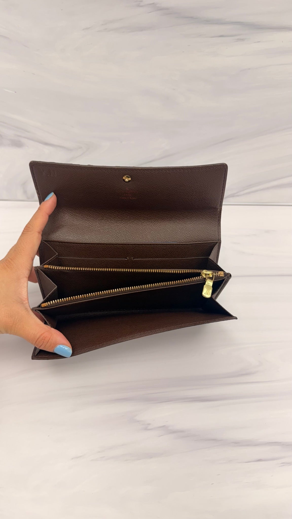 Louis Vuitton Damier Ebene Sarah Wallet