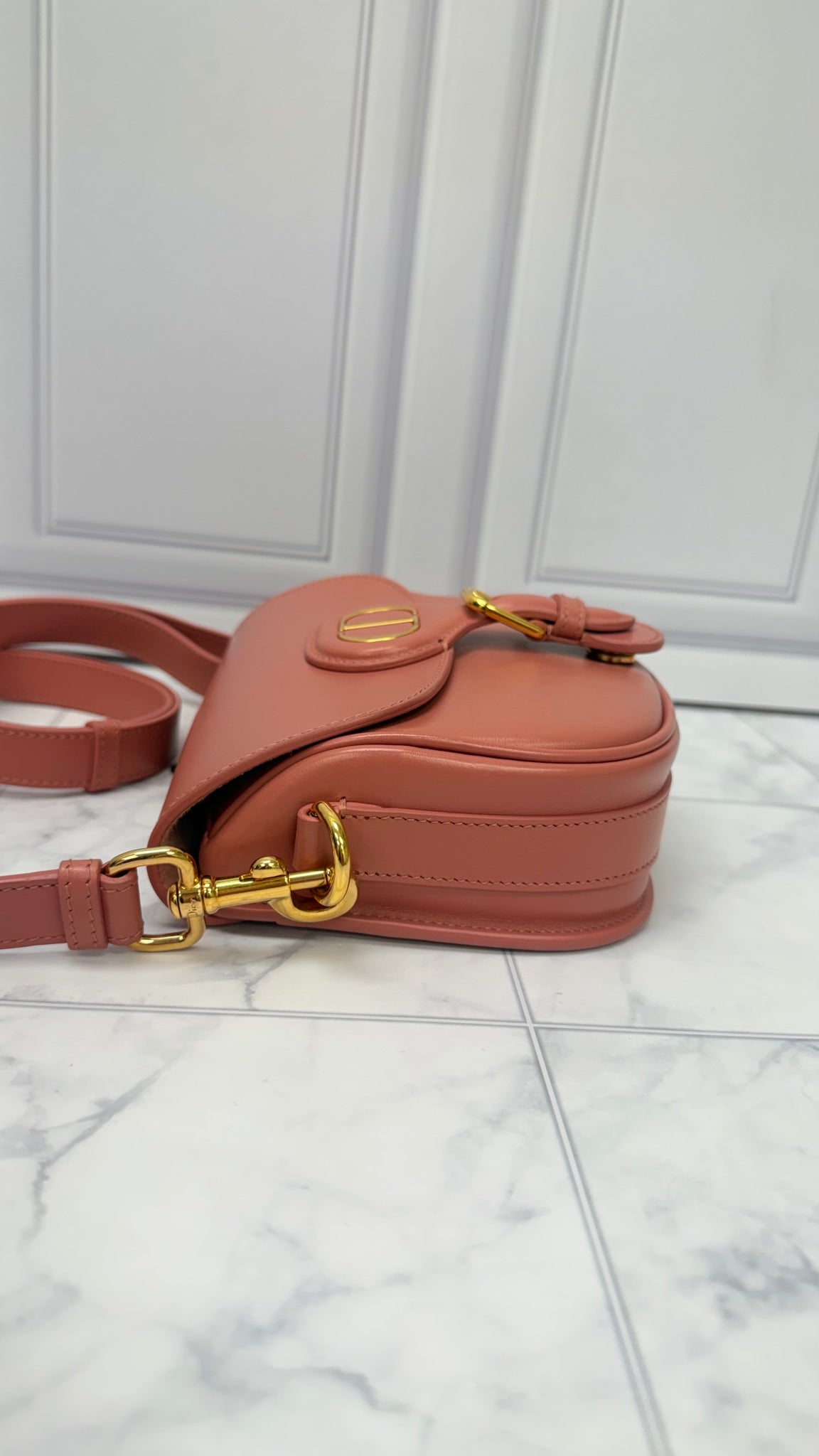 Christian Dior Pink Leather Crossbody Bag 