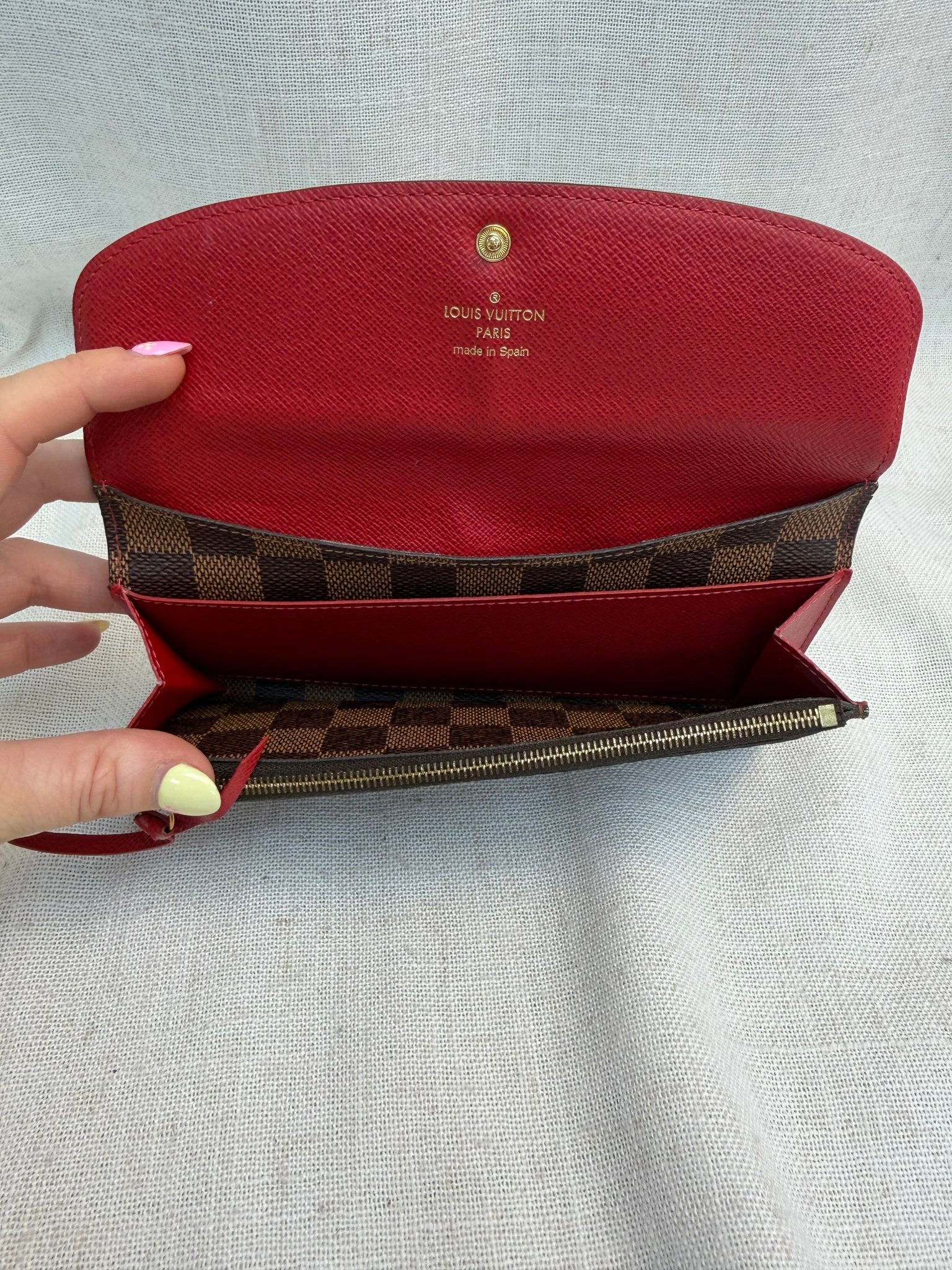 Louis Vuitton Damier Ebene Emilie Wallet