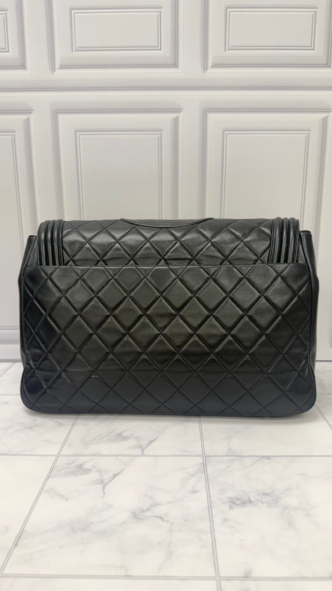 Chanel Black Quilted Lambskin Large Antik Boy Flap Bag 