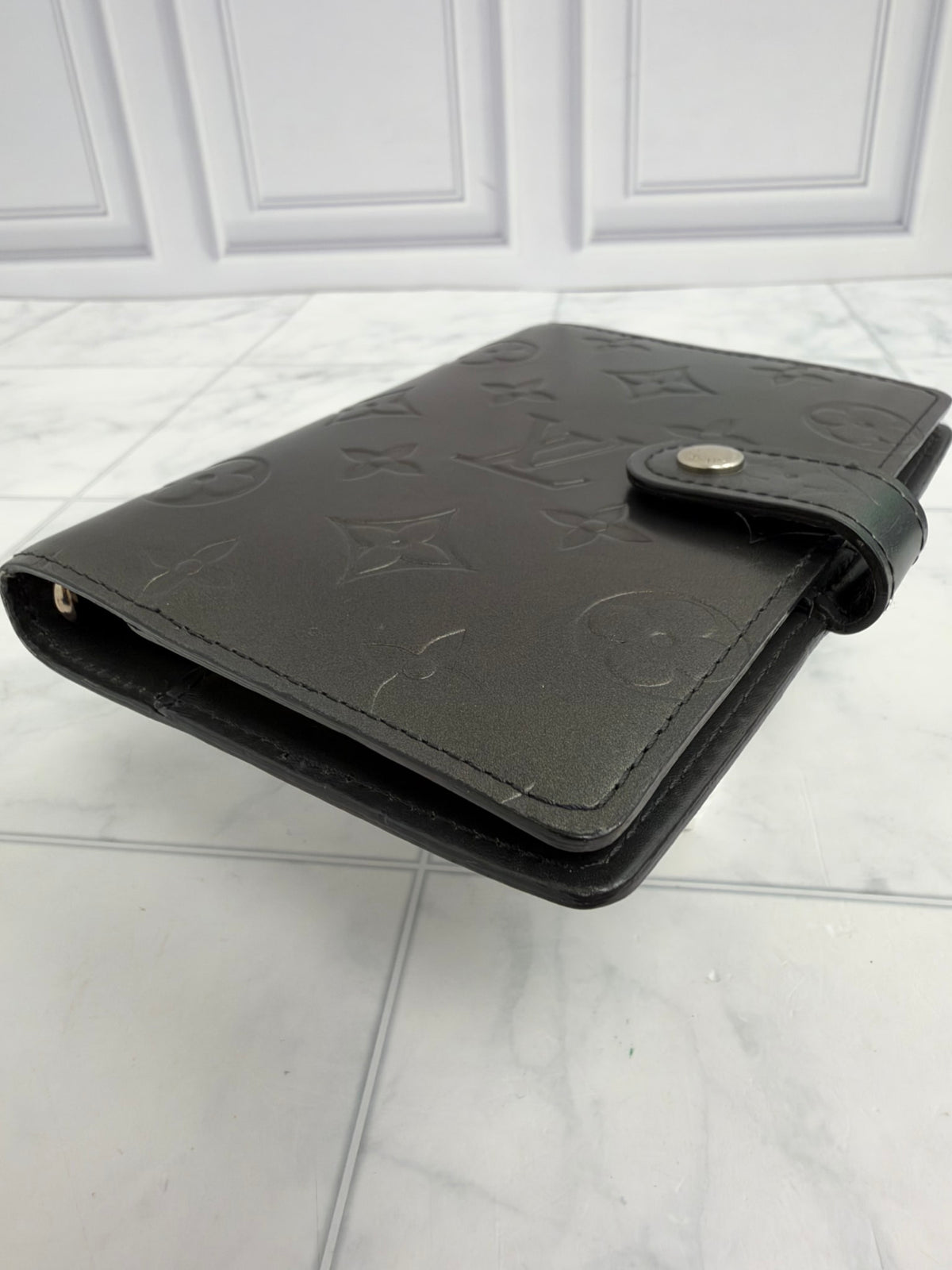 Louis Vuitton Grey Monogram Mat Agenda Cover PM