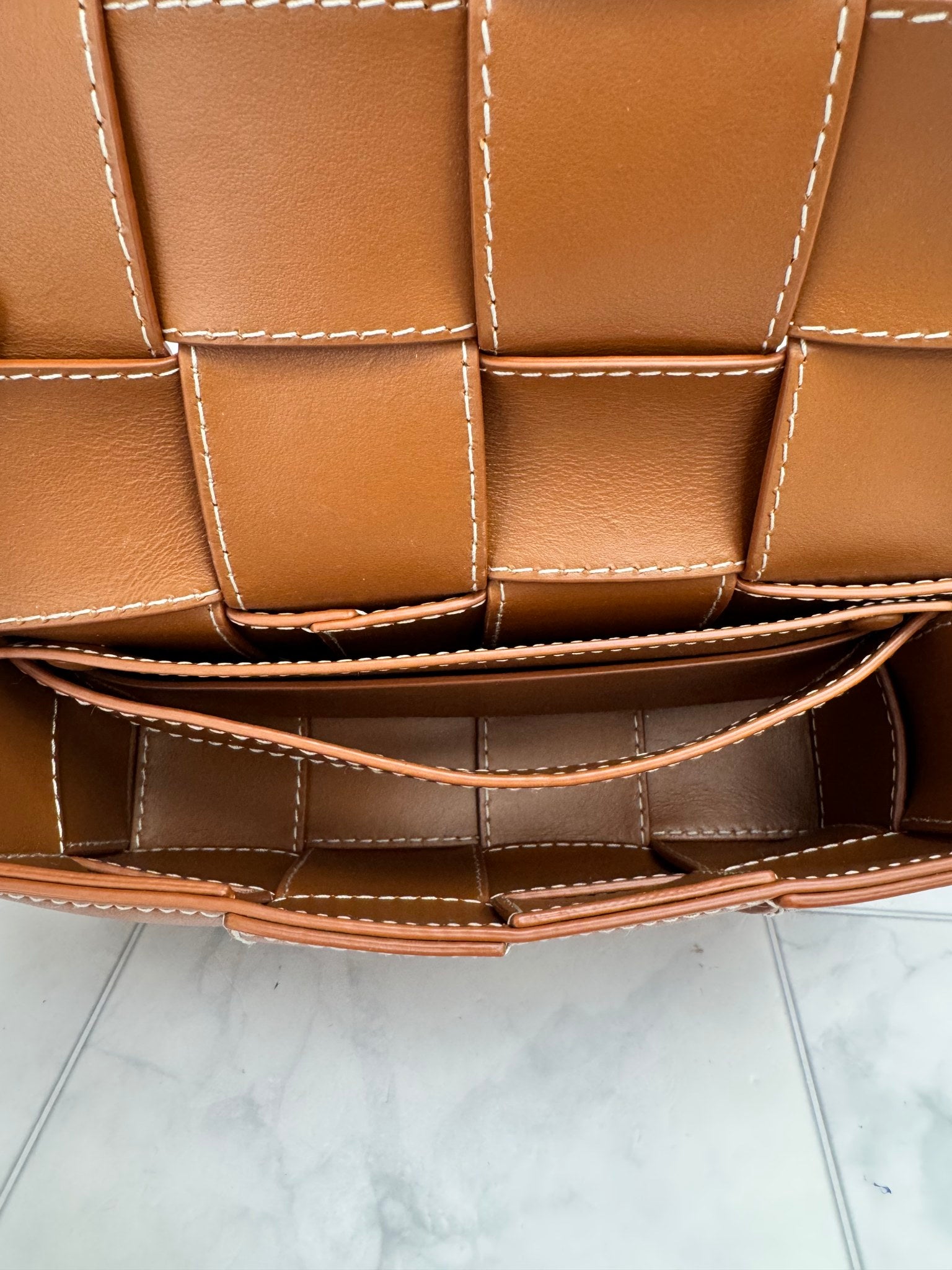 LIKE NEW - Bottega Veneta Brown Intrecciato Leather Cassette Belt Bag