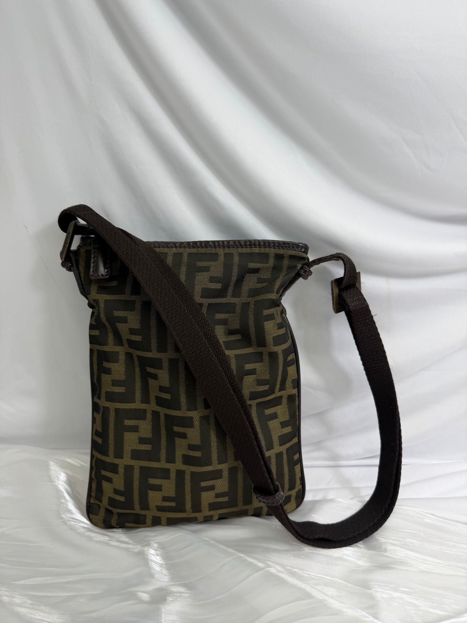 Fendi Brown Zucca Canvas Shoulder Bag