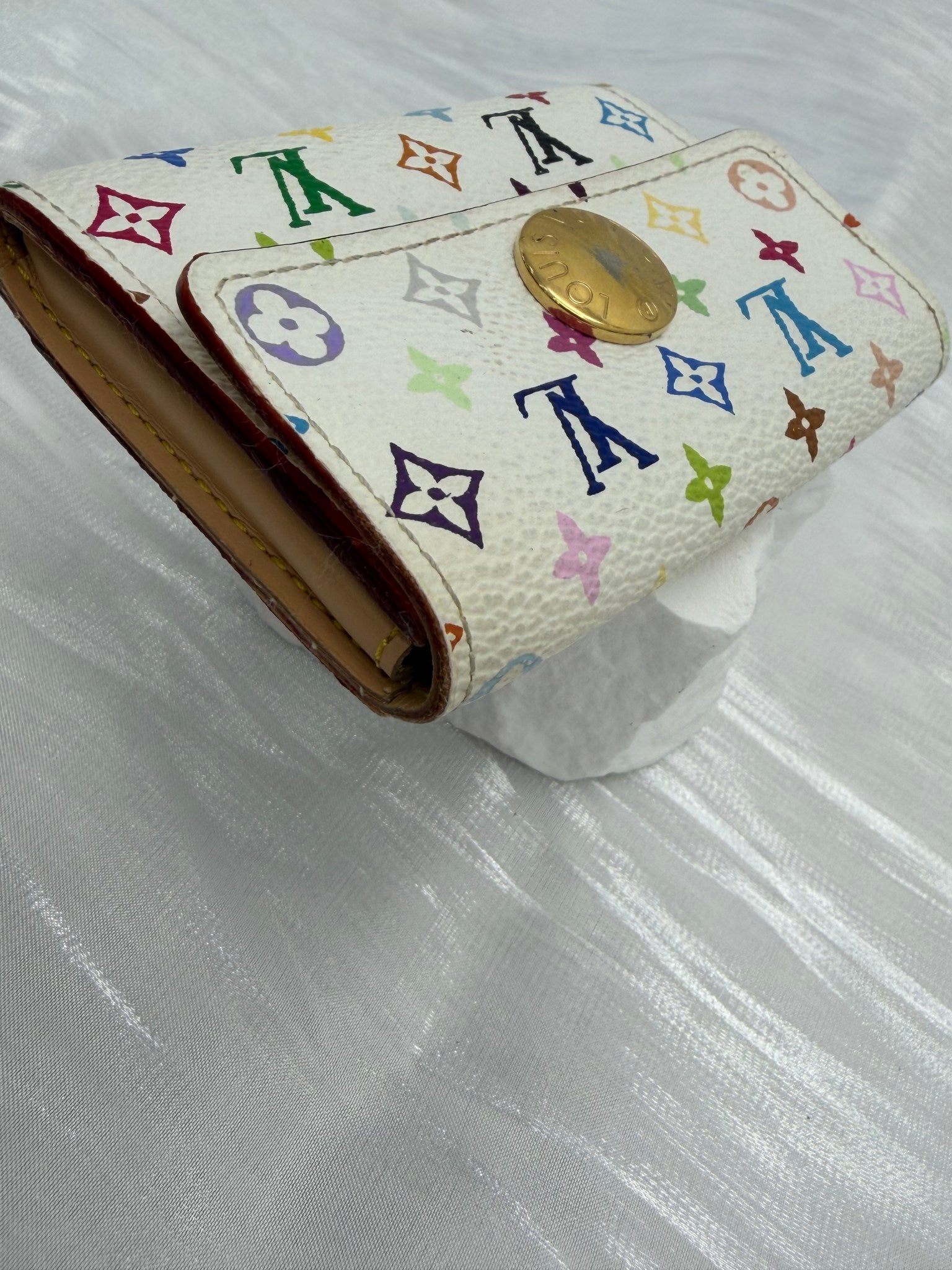 Louis Vuitton White Multicolore Monogram  Card Case