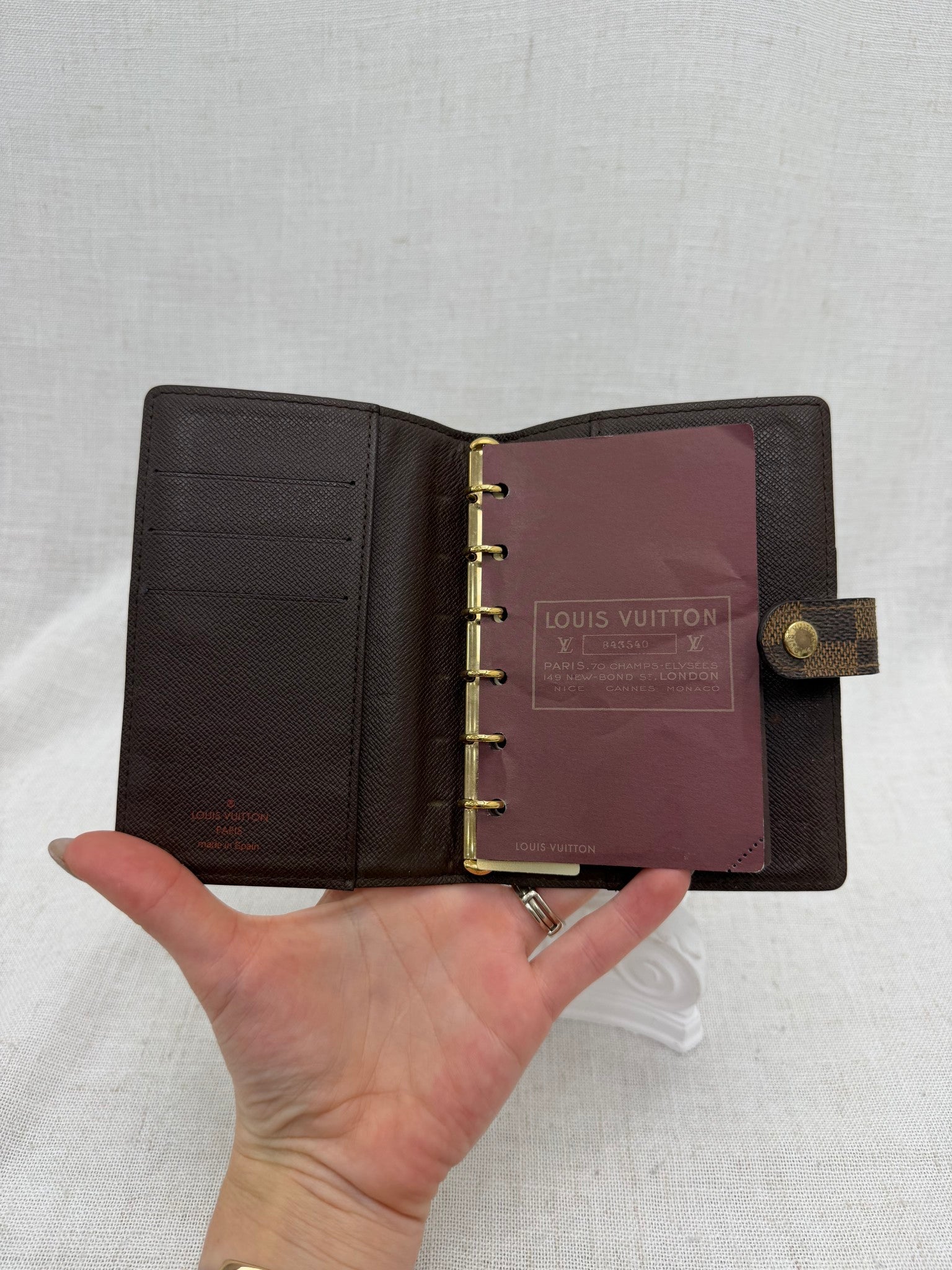 Louis Vuitton Damier Ebene Passport Agenda PM
