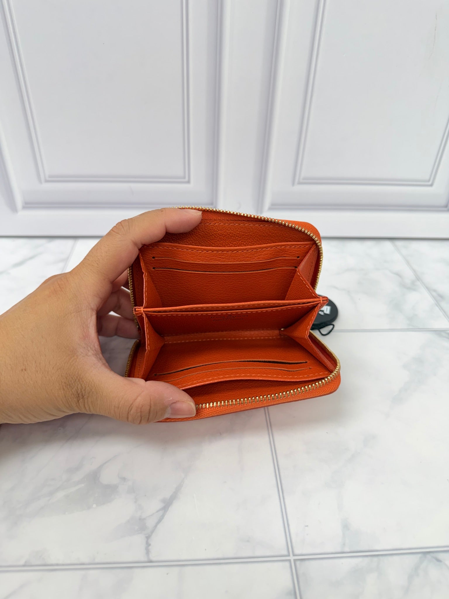 Louis Vuitton Ostrich Leather Compact Zippy Wallet
