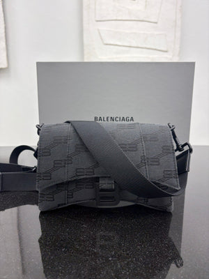 Balenciaga Black BB Jacquard Downtown Crossbody