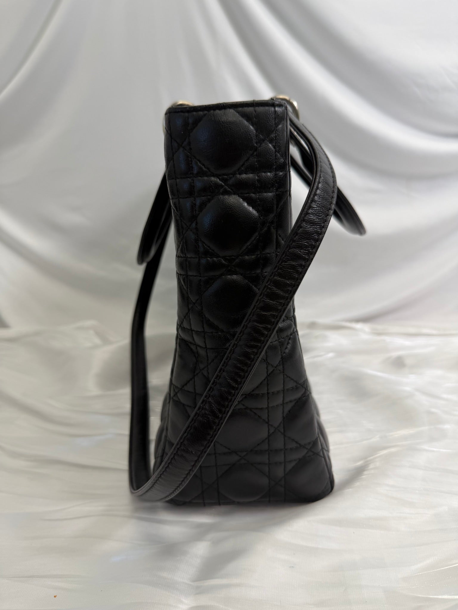 Christian Dior Black Cannage Lambskin Large Lady Dior