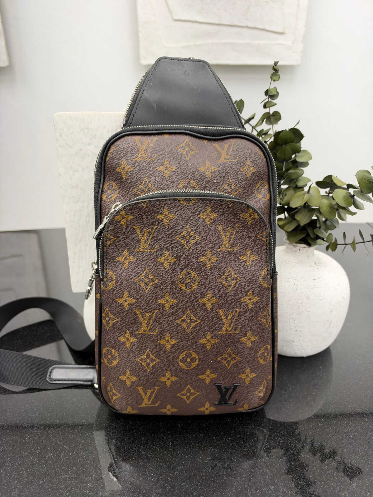 Louis Vuitton Monogram Macassar Avenue Sling Bag