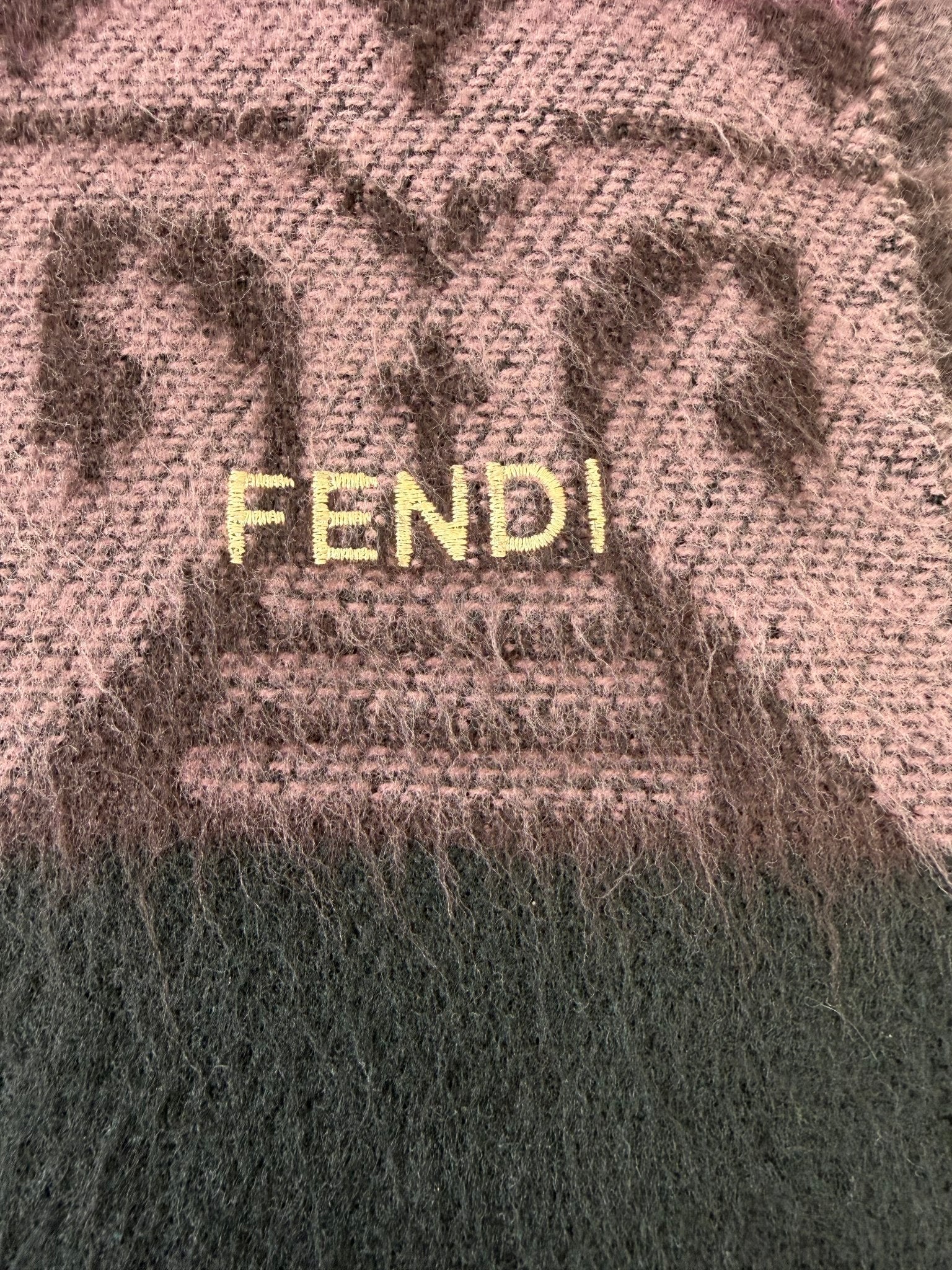 Fendi Purple Acrylic Scarf