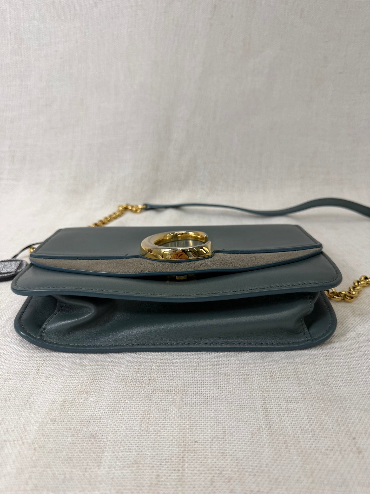 Chloe Blue Leather Shoulder Bag 