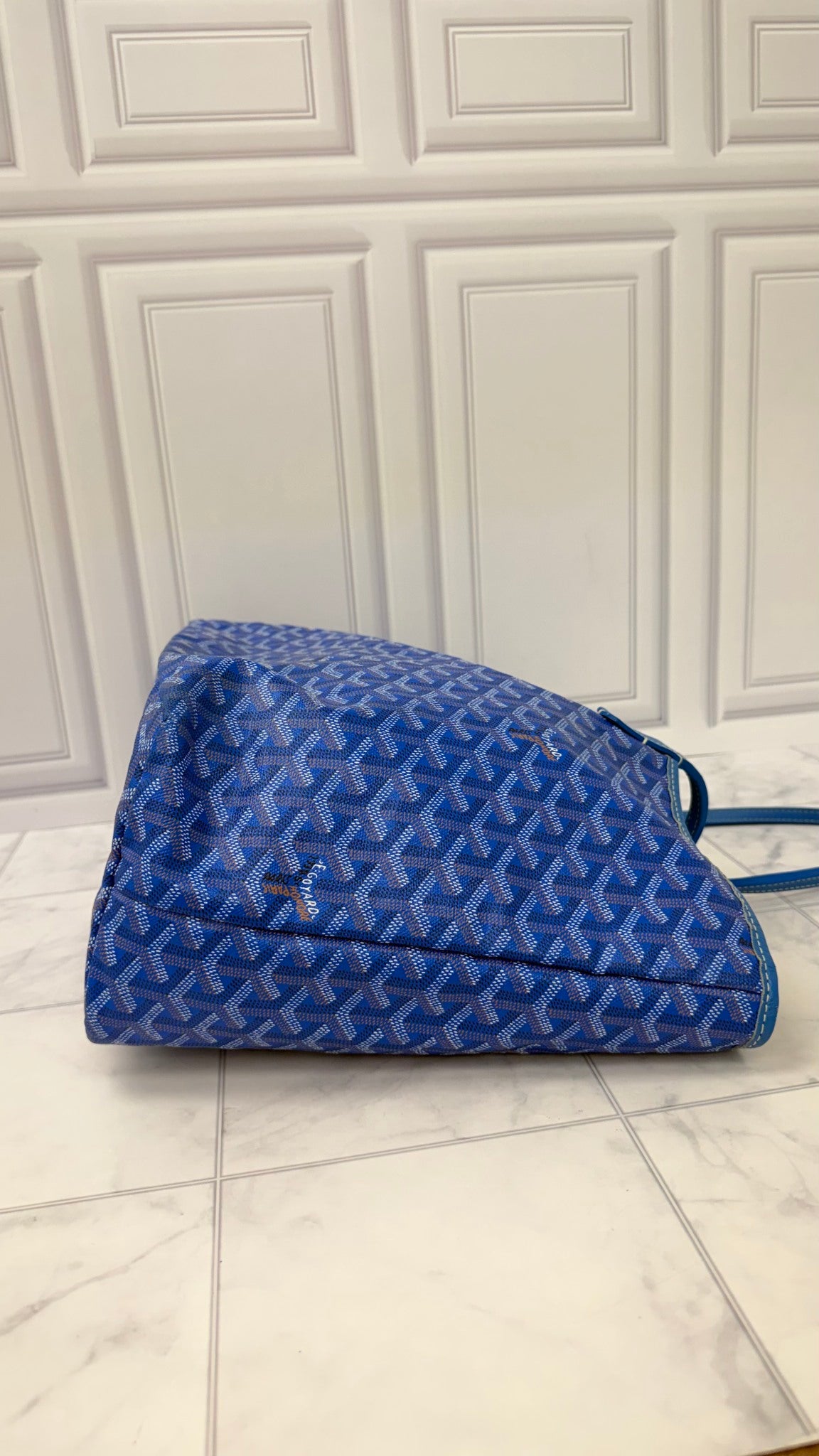 Goyard Blue Goyardine Canvas Saint Louis PM Tote Bag 