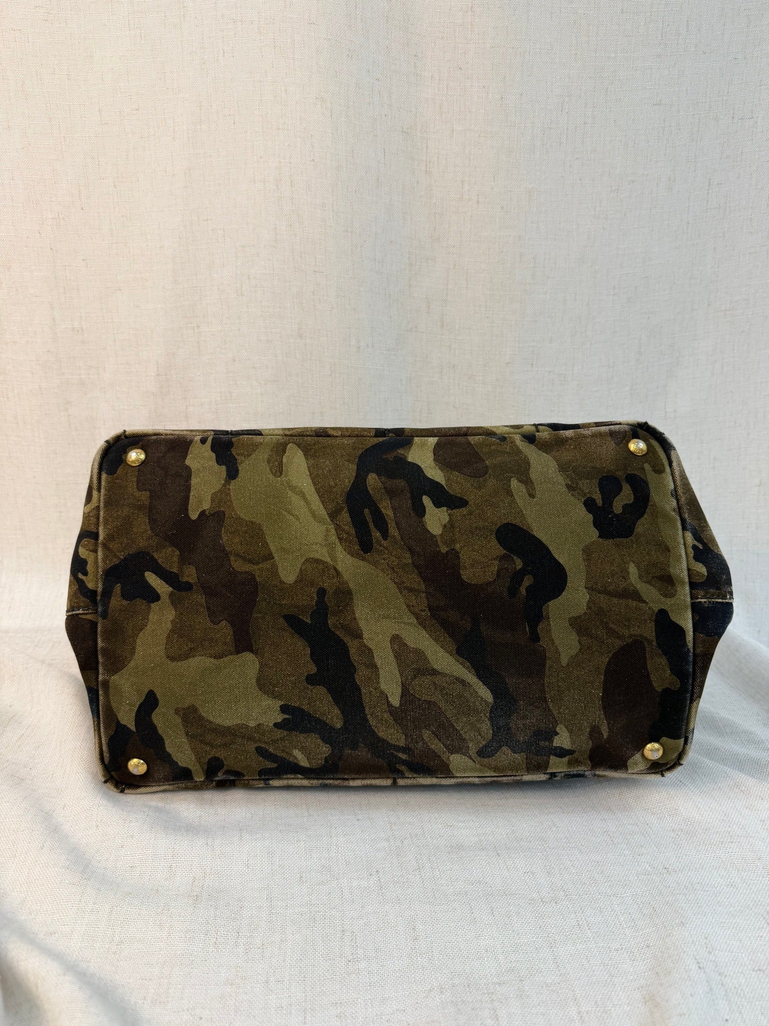 Prada Camo Canvas Canapa Handbag