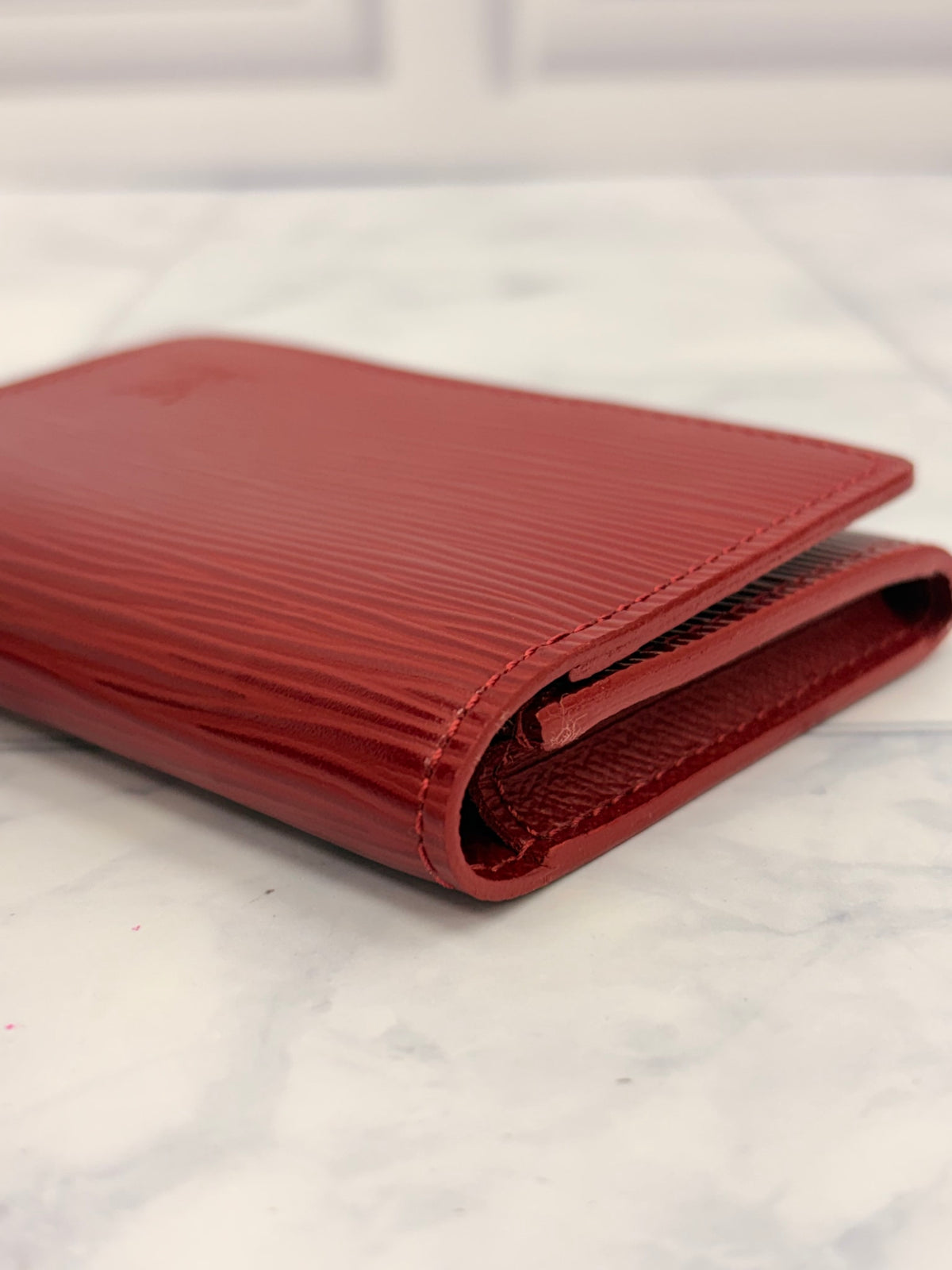 Louis Vuitton Red Epi Leather Card Case