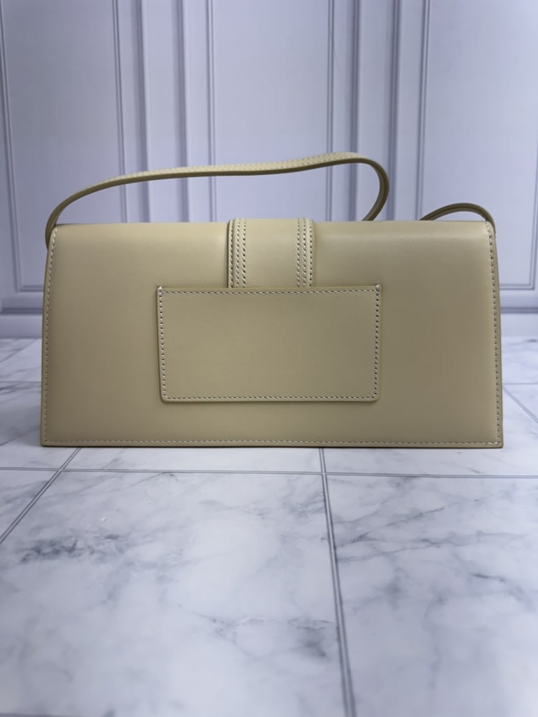 BRAND NEW - Jacquemus Beige Leather Le Bambino Long Shoulder Bag