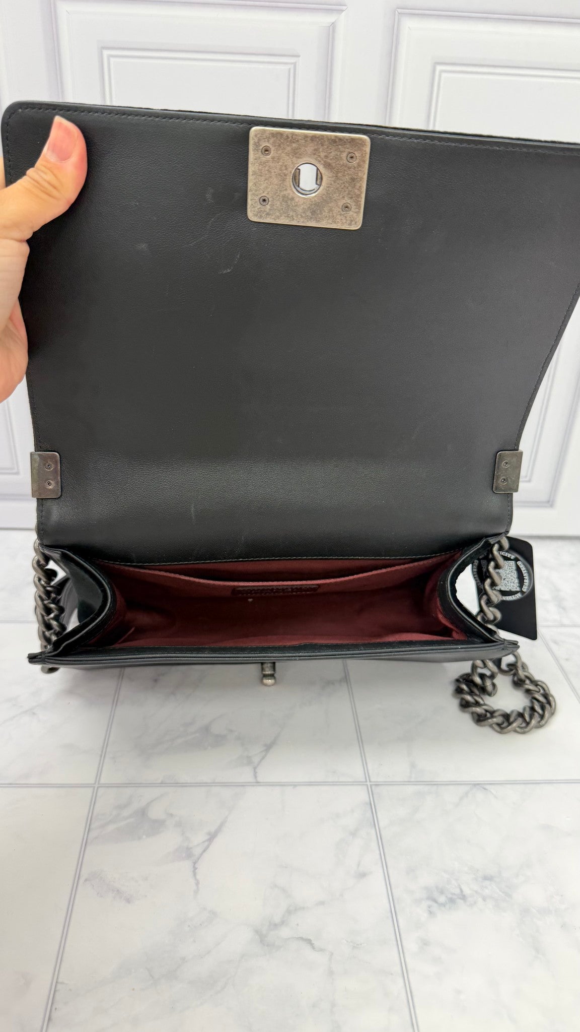 Chanel Black Velvet Wild Stitch Medium Boy Flap Bag 