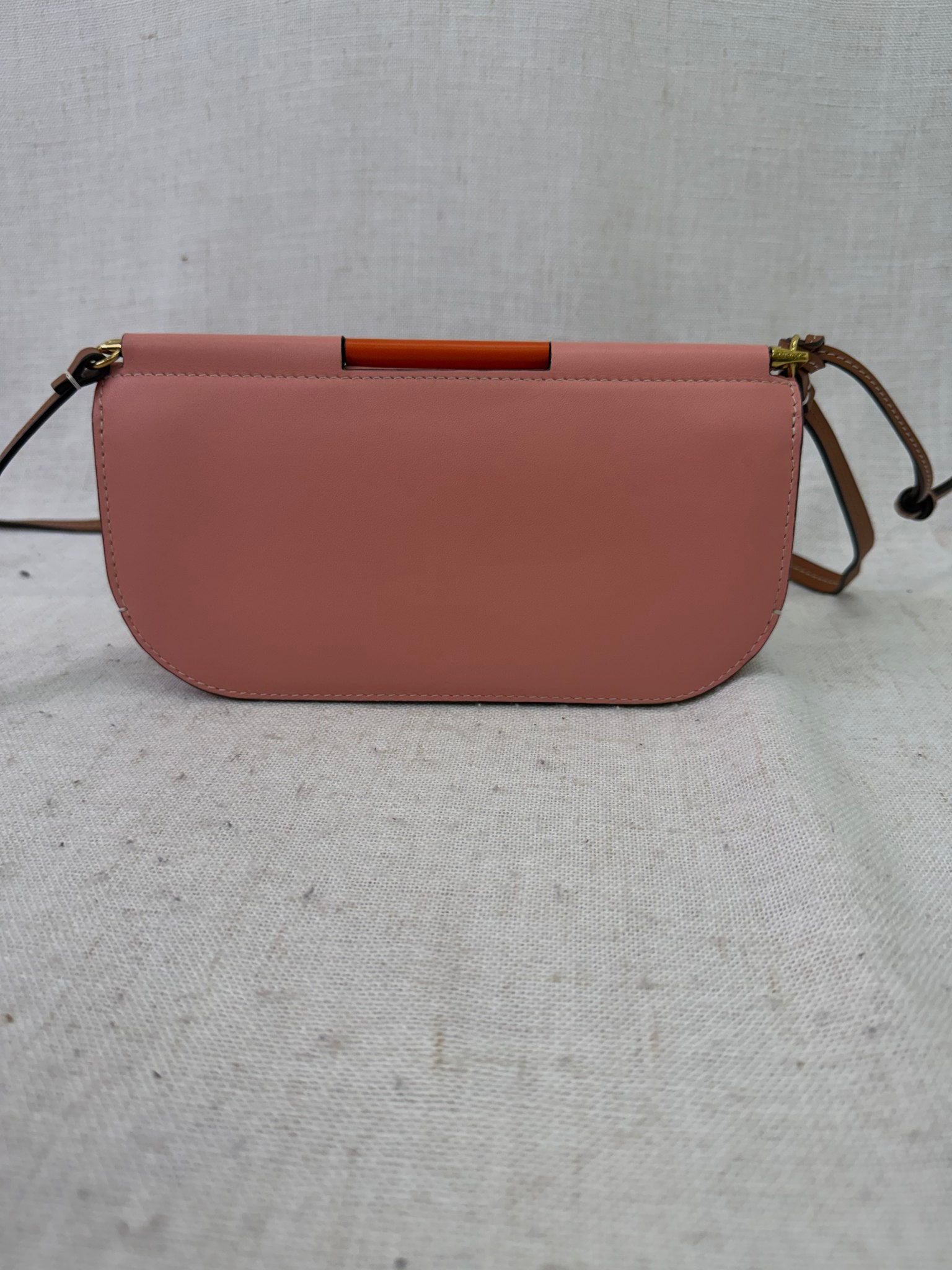 Loewe Orange & Pink Leather Gate Pochette Crossbody