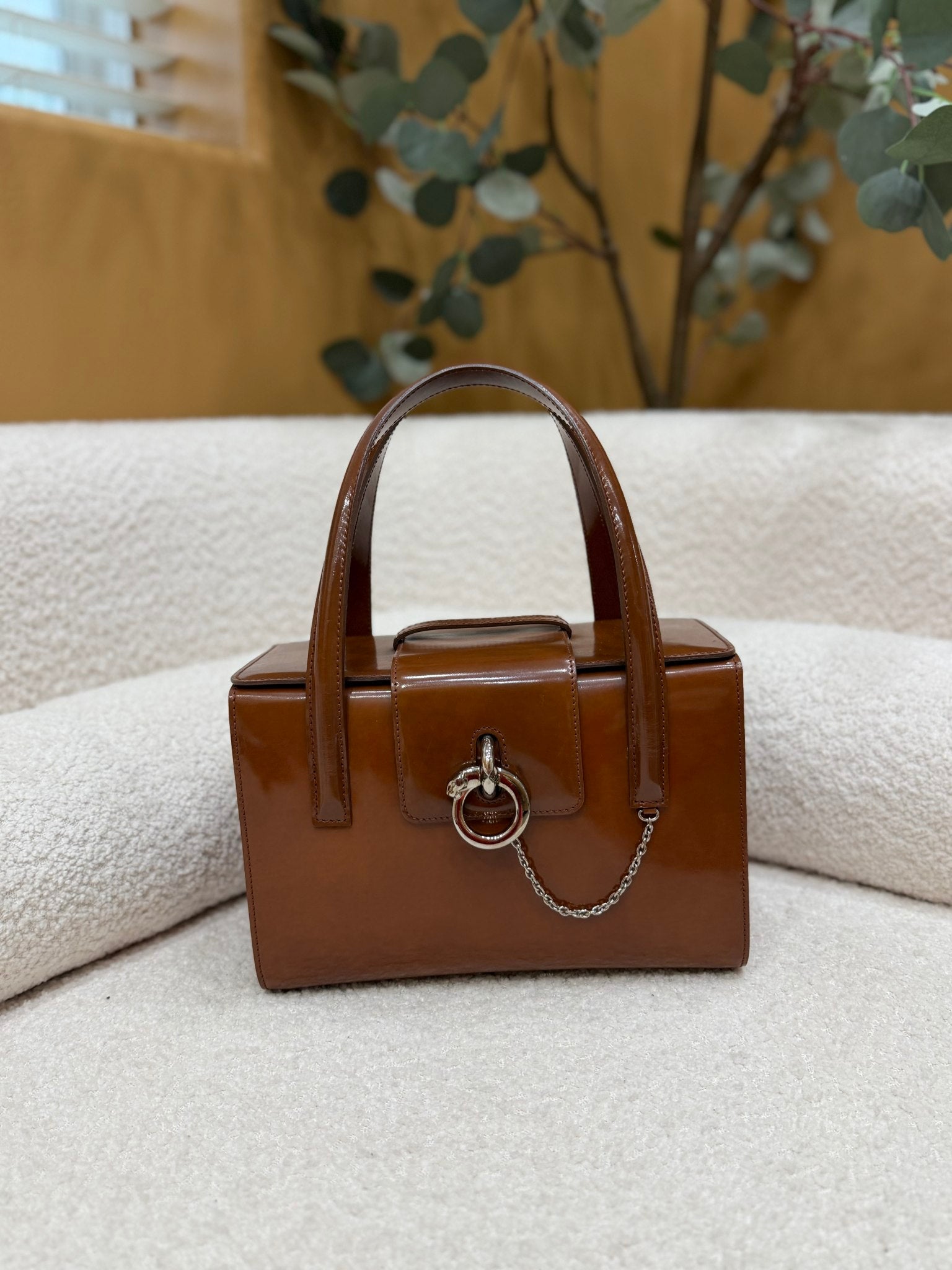 Cartier Brown Leather Panthere Bag