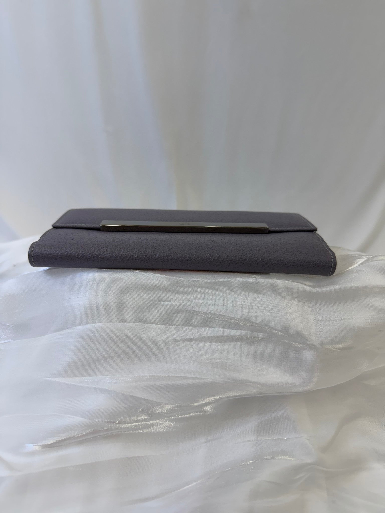 Gucci Lavender Leather Long Snap Wallet