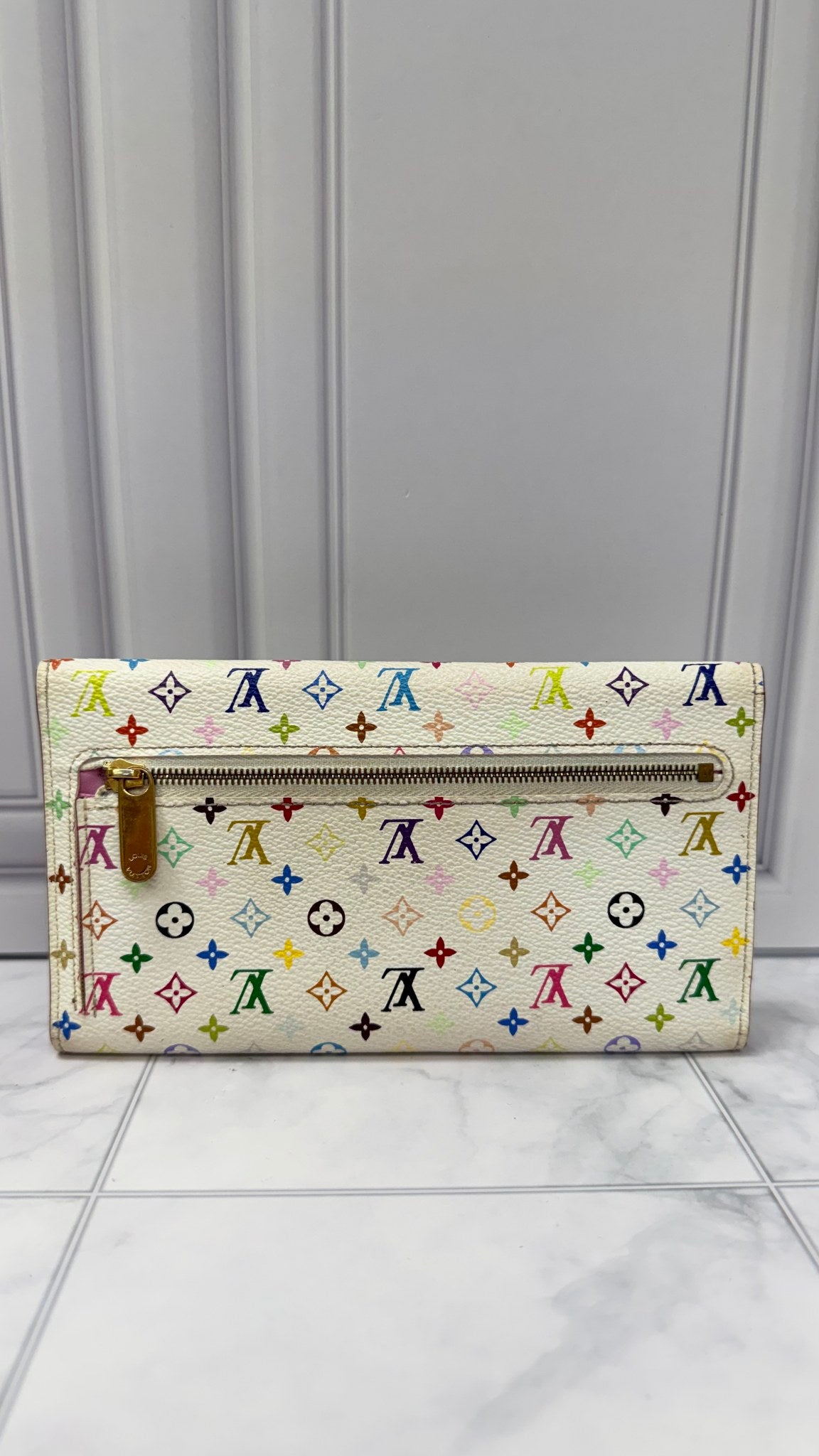 Louis Vuitton White Multicolor Monogram Eugenie Wallet