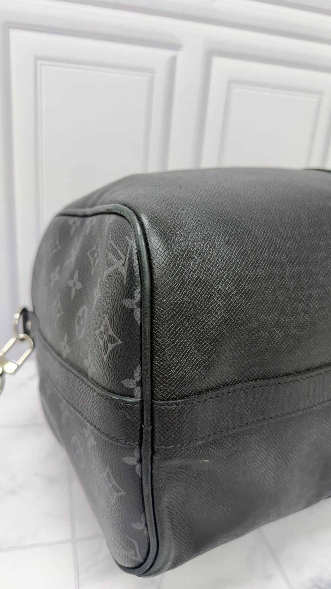 Louis Vuitton Black Monogram Eclipse Keepall 50 Bandoulier 