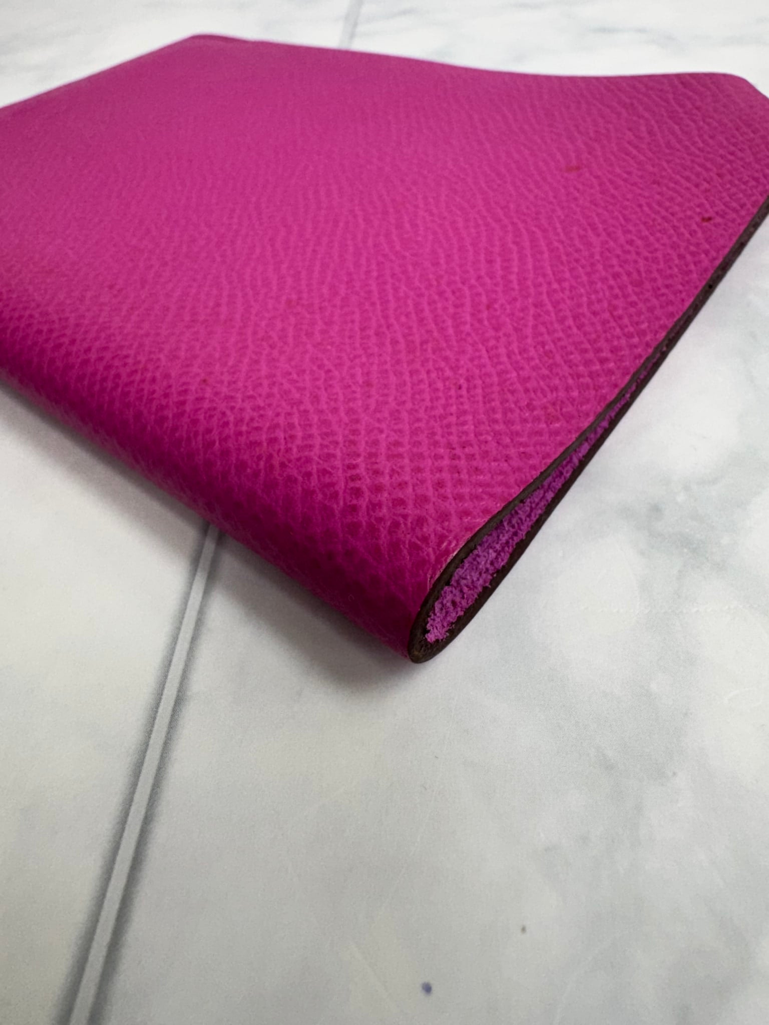 Hermes Fuchsia Epsom Tarmac Passport Holder
