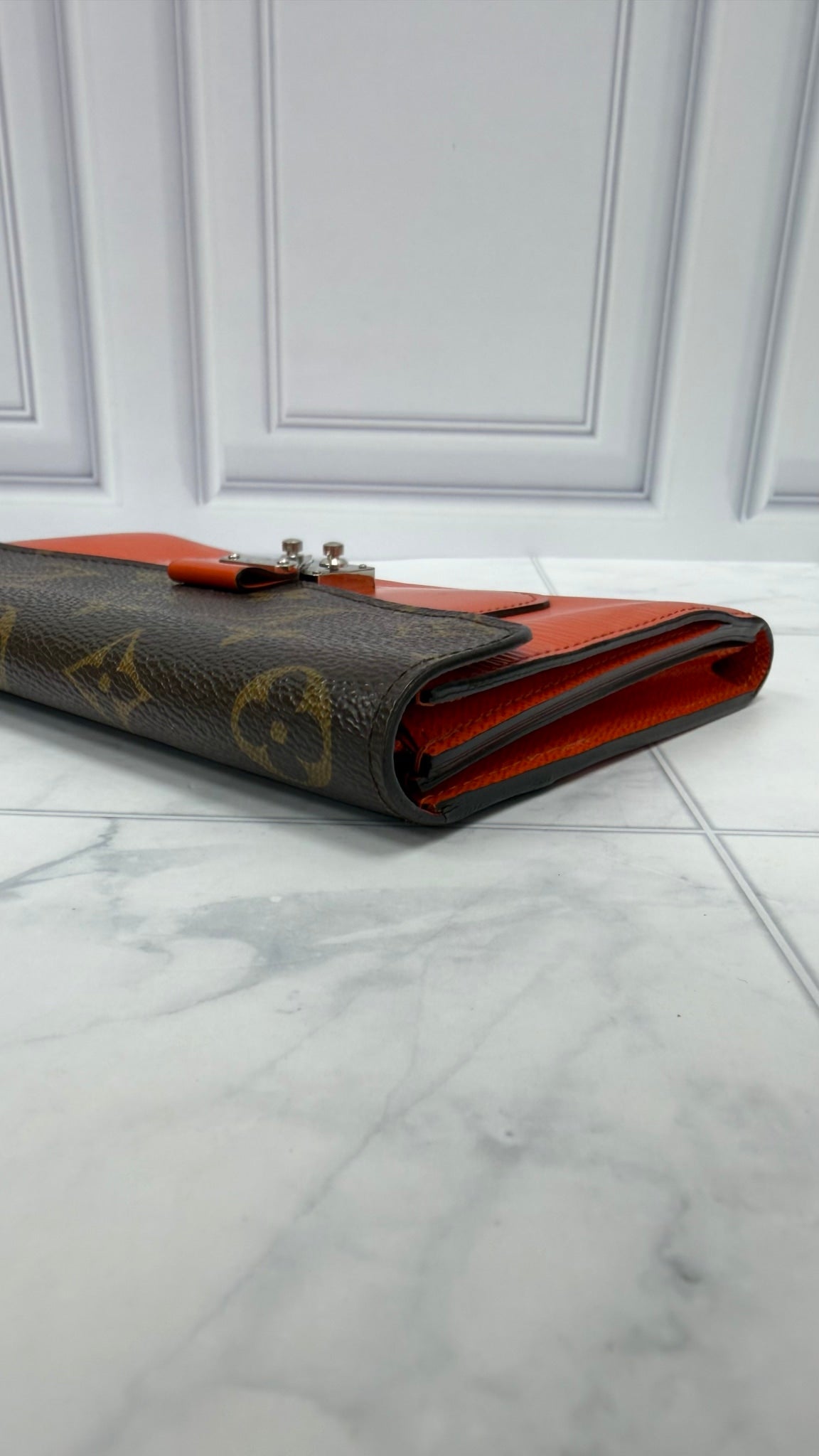 LIKE NEW- Louis Vuitton Monogram & Orange Epi Marie Rose Wallet