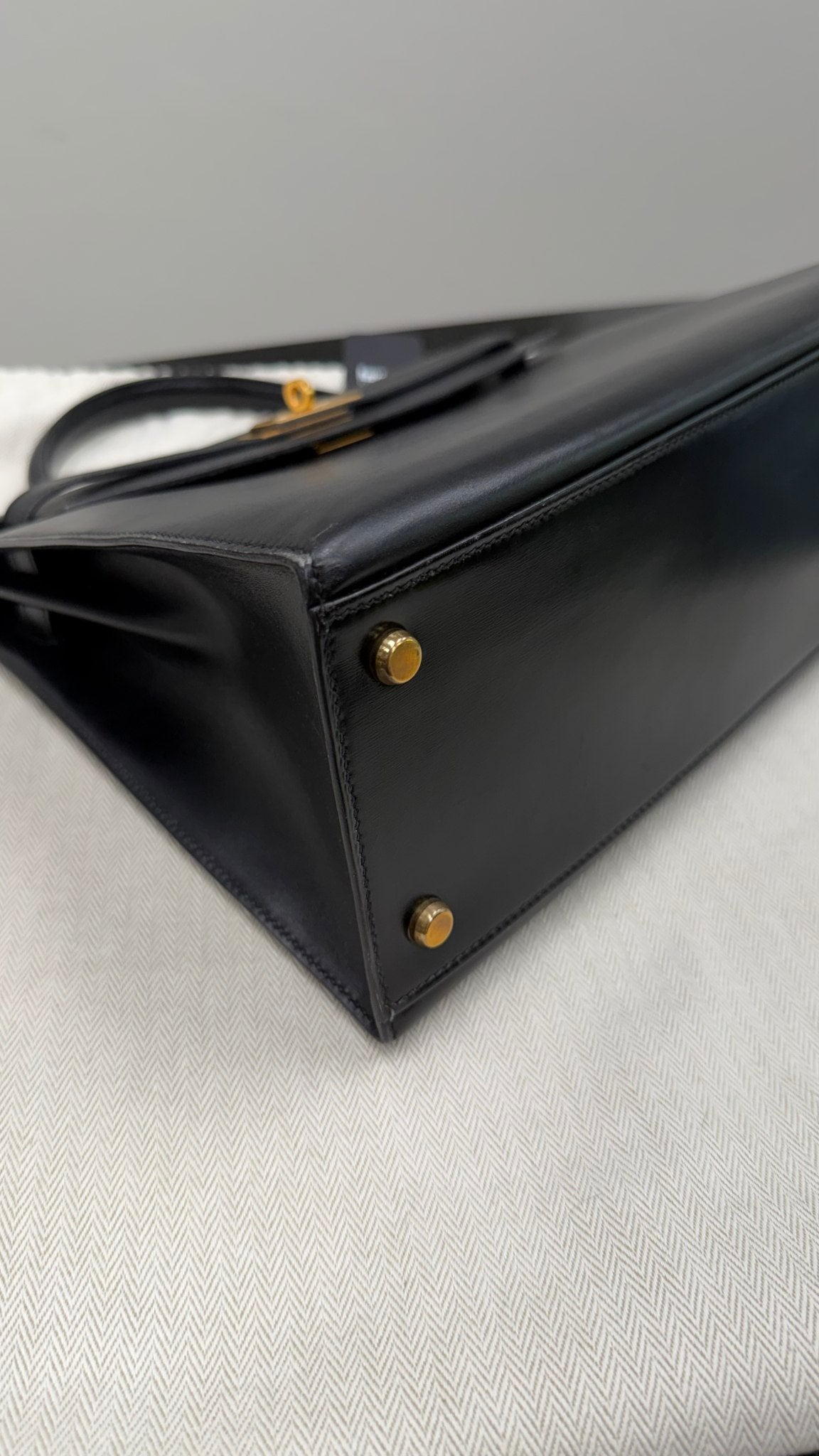 Hermes Black Box Calf Leather Kelly 32 