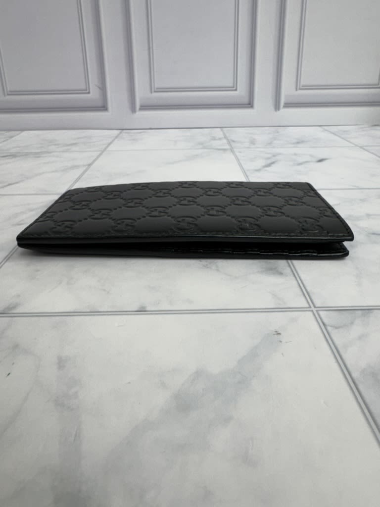 Gucci Black GG Embossed Long Wallet