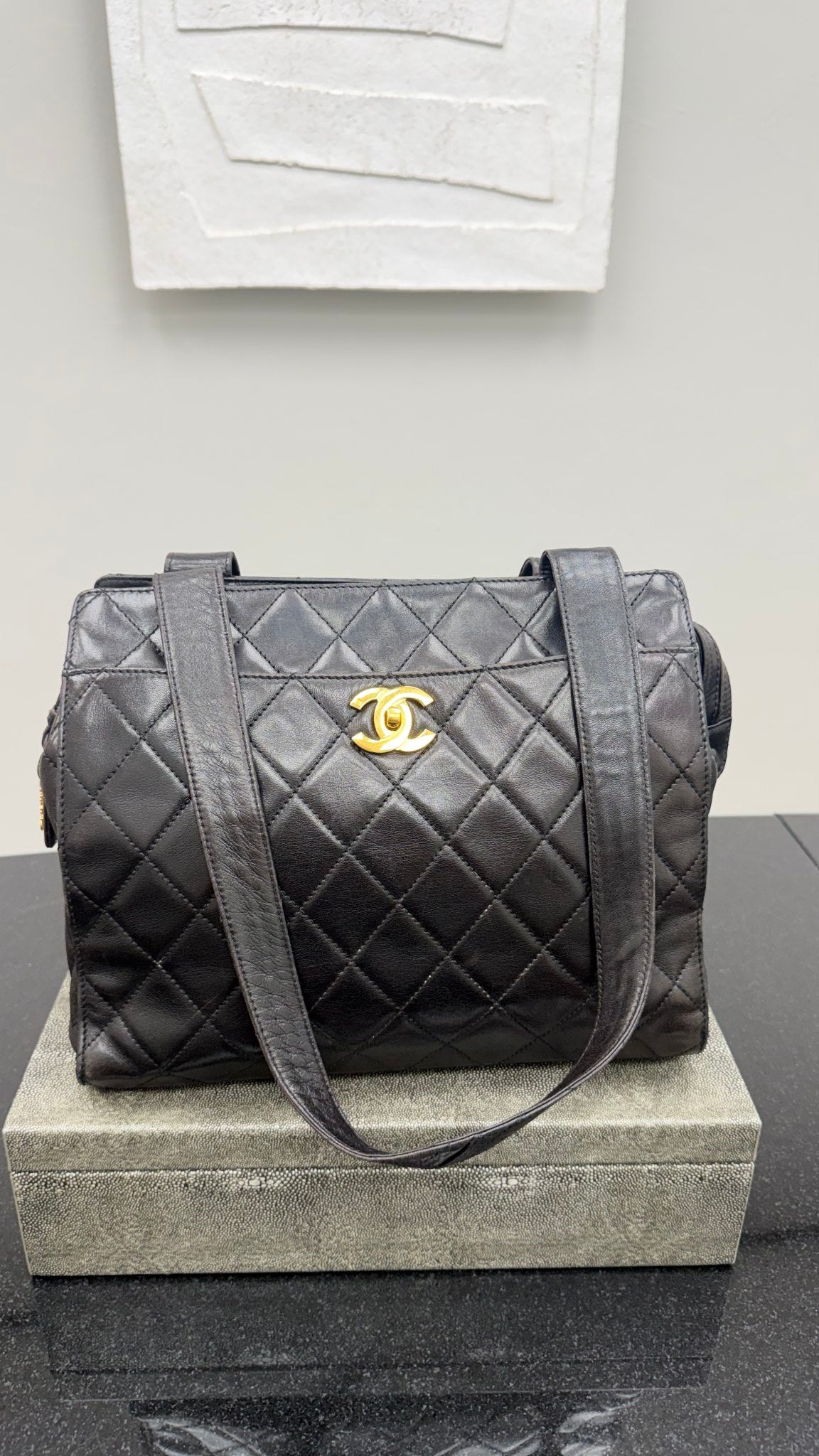 Chanel Chocolate Brown Lambskin Shoulder Bag