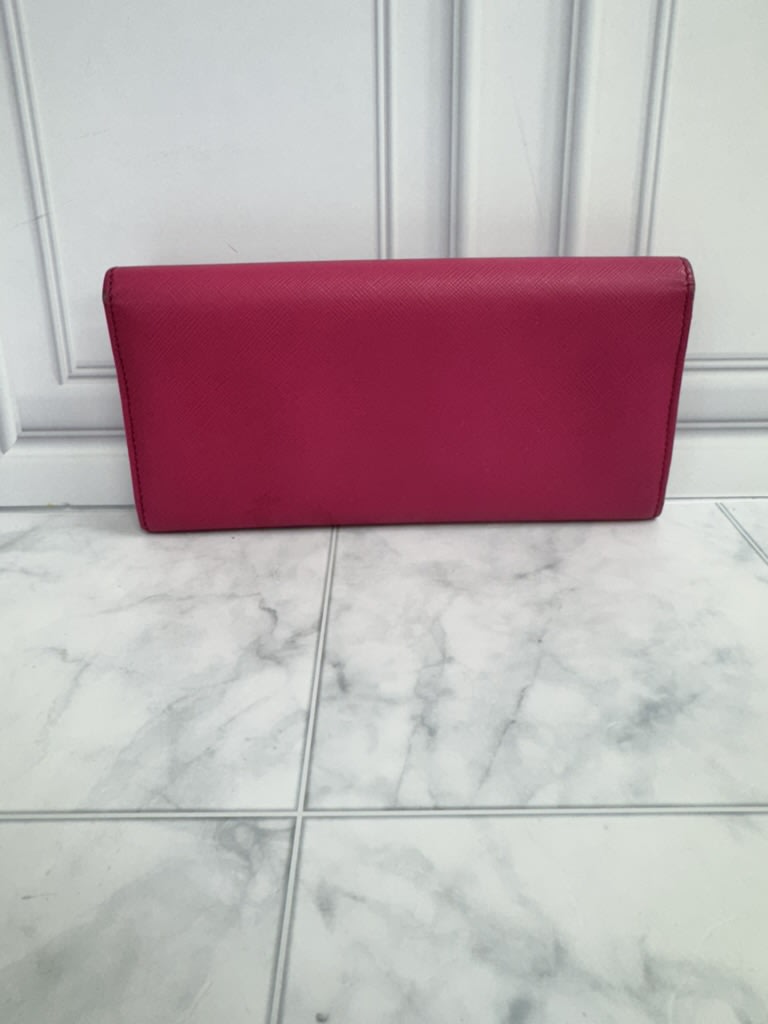Salvatore Ferragamo Pink Saffiano Leather Long Wallet