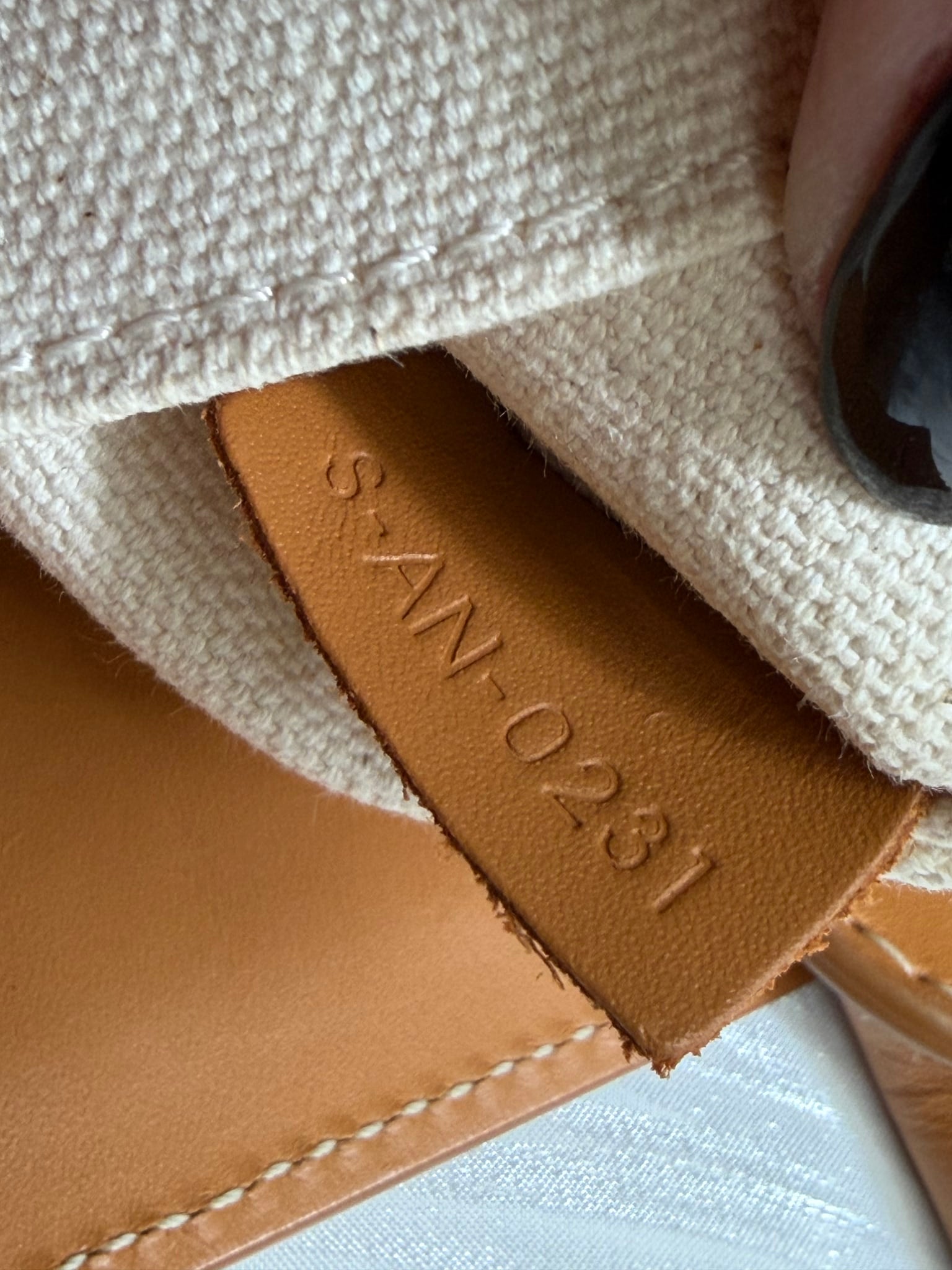 Celine Cream Canvas x Tan Leather Large Vertical Cabas