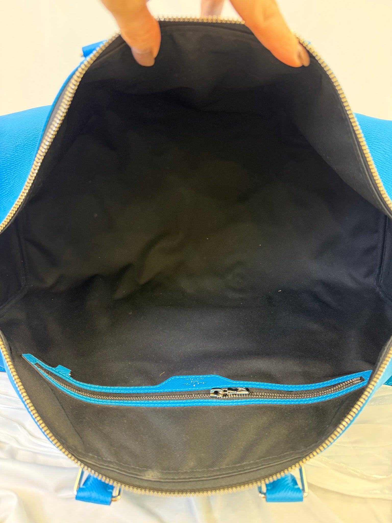 Louis Vuitton Blue Leather Keepall 50 Bandouliere