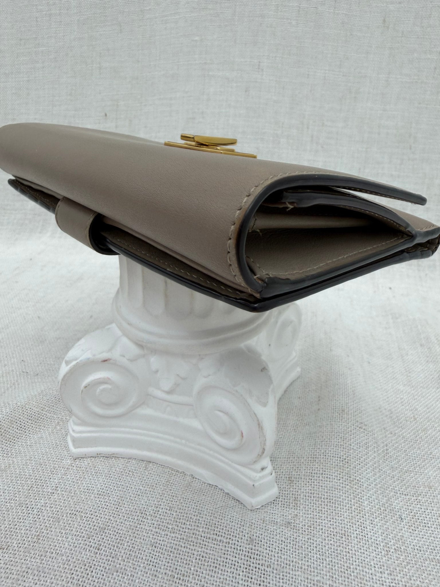 Fendi Tan Leather Peekaboo Long Wallet