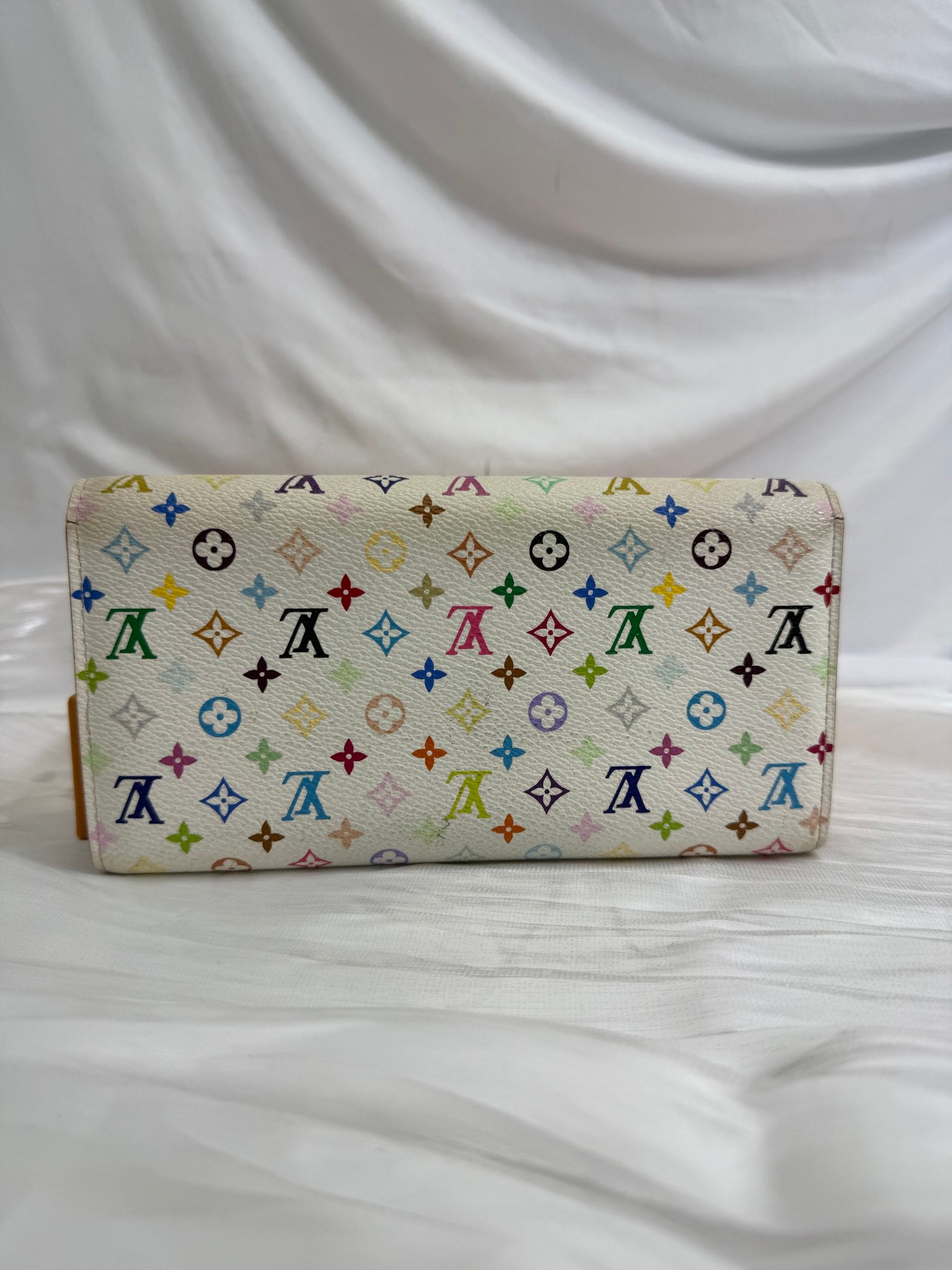 Louis Vuitton Monogram White Multicolor Sarah Wallet 
