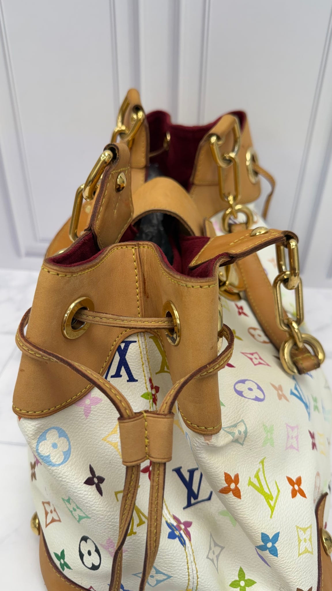 Louis Vuitton White Multicolor Monogram Ursula Handbag