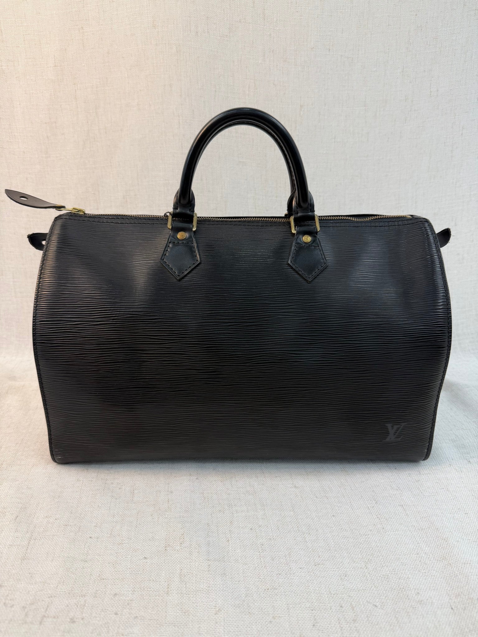 Louis Vuitton Black Epi Leather Speedy 35 Vintage Bag