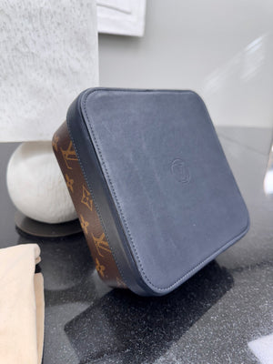 Louis Vuitton Monogram And Navy Leather Boîte Camille Accessory Case GM