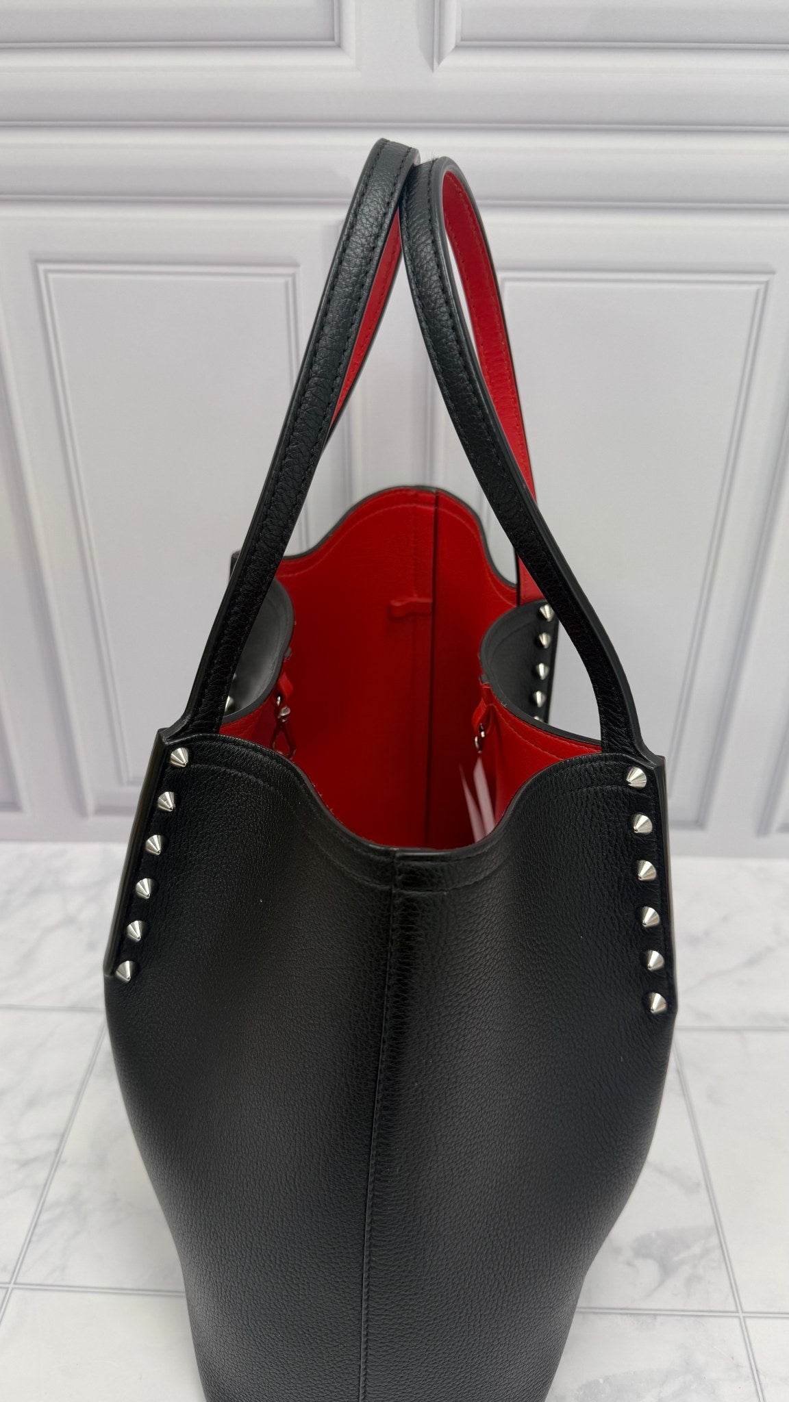 Christian Louboutin Black Leather Cabarock Tote 
