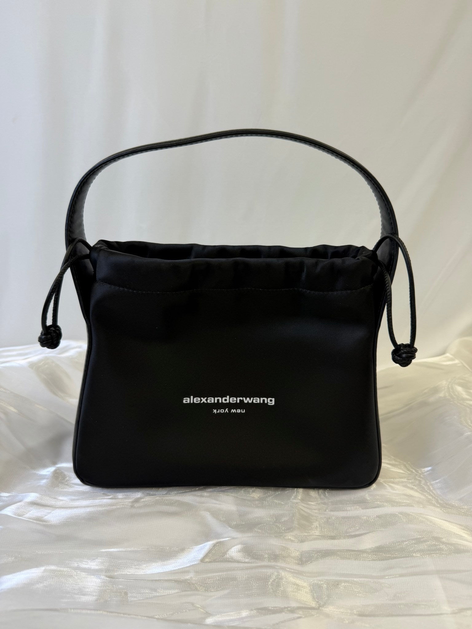 Alexander Wang Black Satin Shoulder Bag 