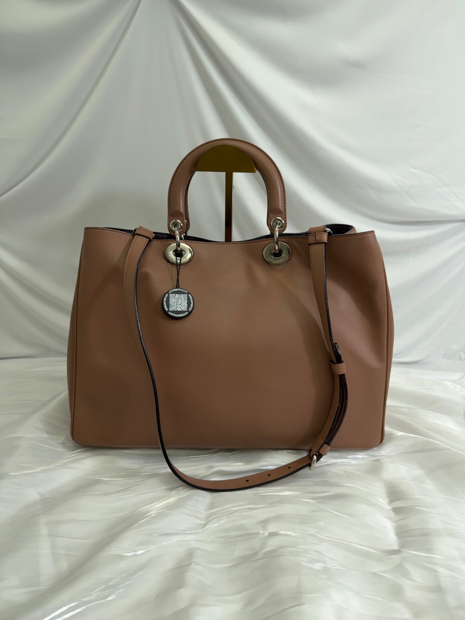 Christian Dior Dusty Rose Leather Diorissimo Large Tote Bag