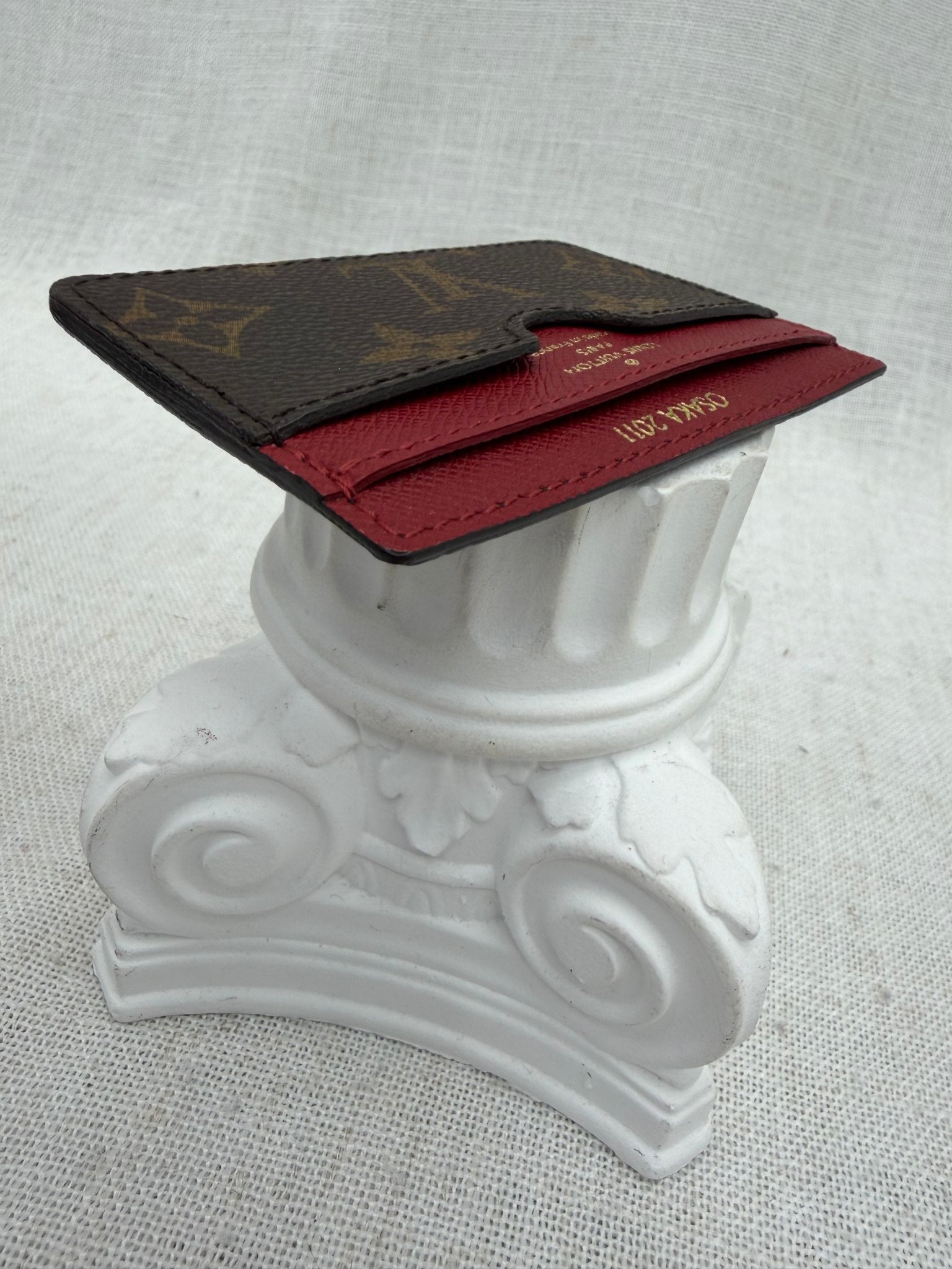 Louis Vuitton Monogram & Red Card Holder 